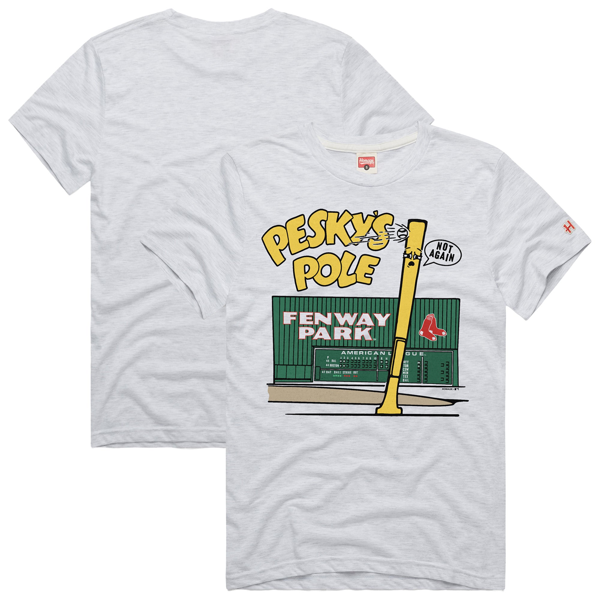 Men's Homage Ash Boston Red Sox Hyper Local Tri-Blend T-Shirt