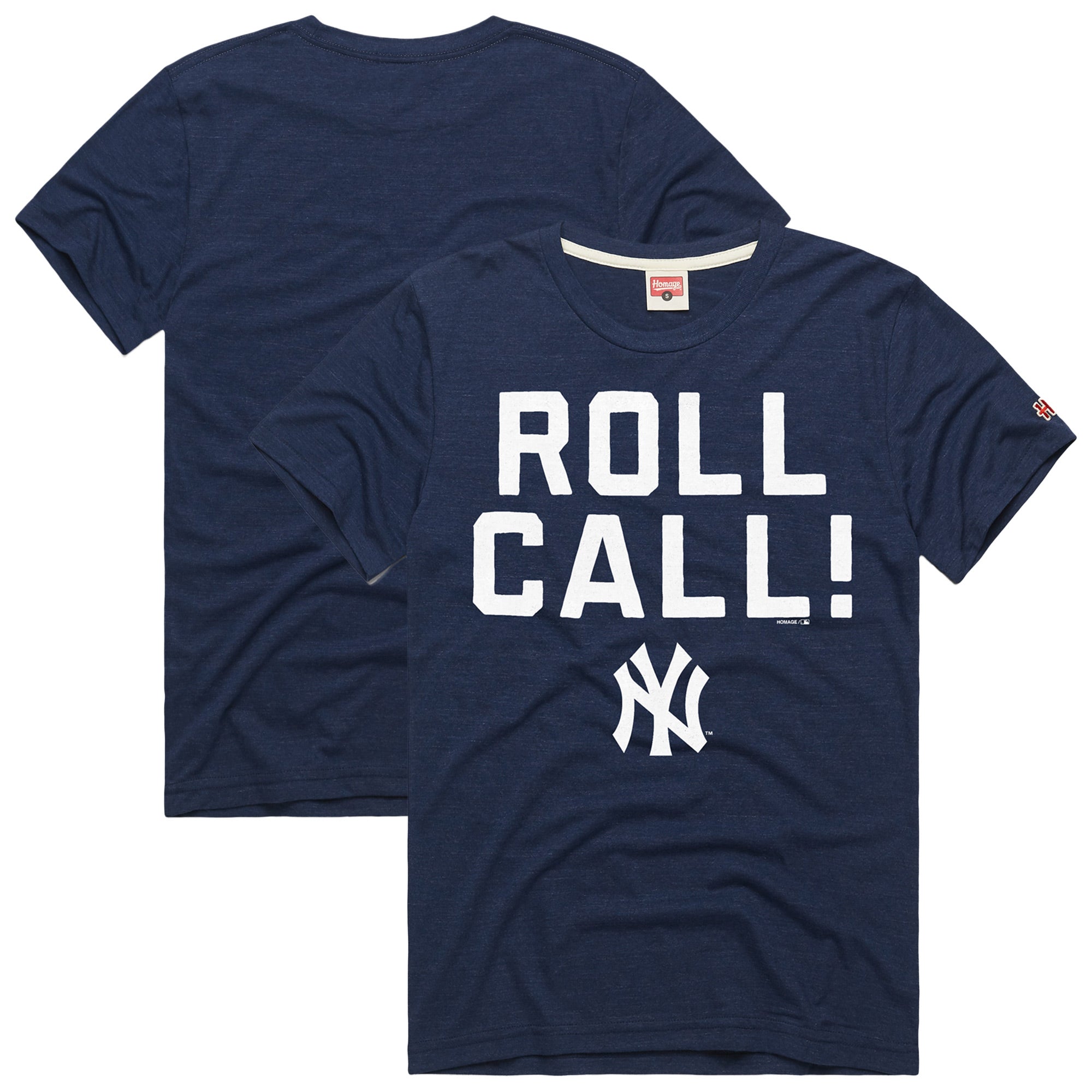 Men's Homage Navy New York Yankees Hyper Local Tri-Blend T-Shirt