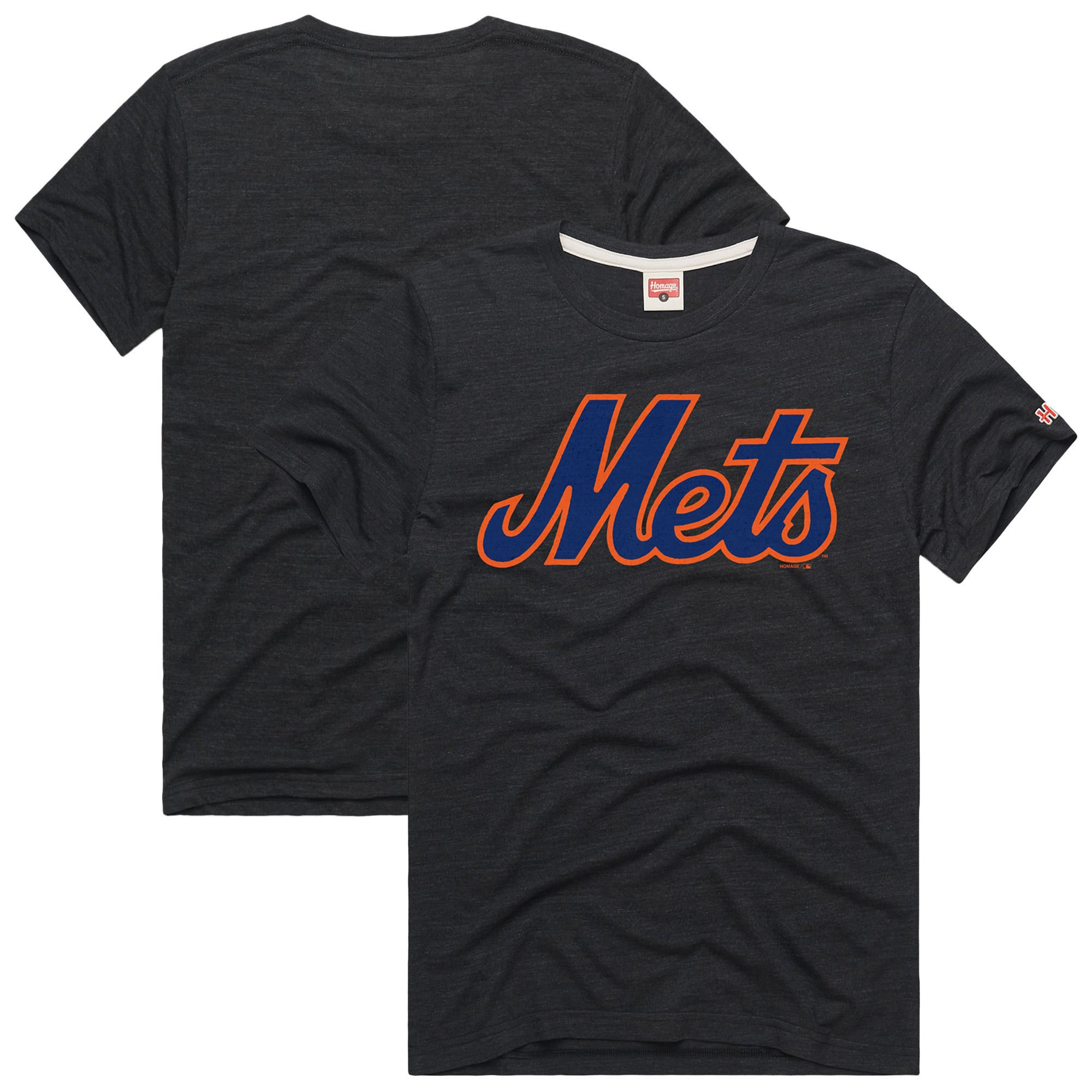 Men's Homage Charcoal New York Mets Hyper Local Tri-Blend T-Shirt