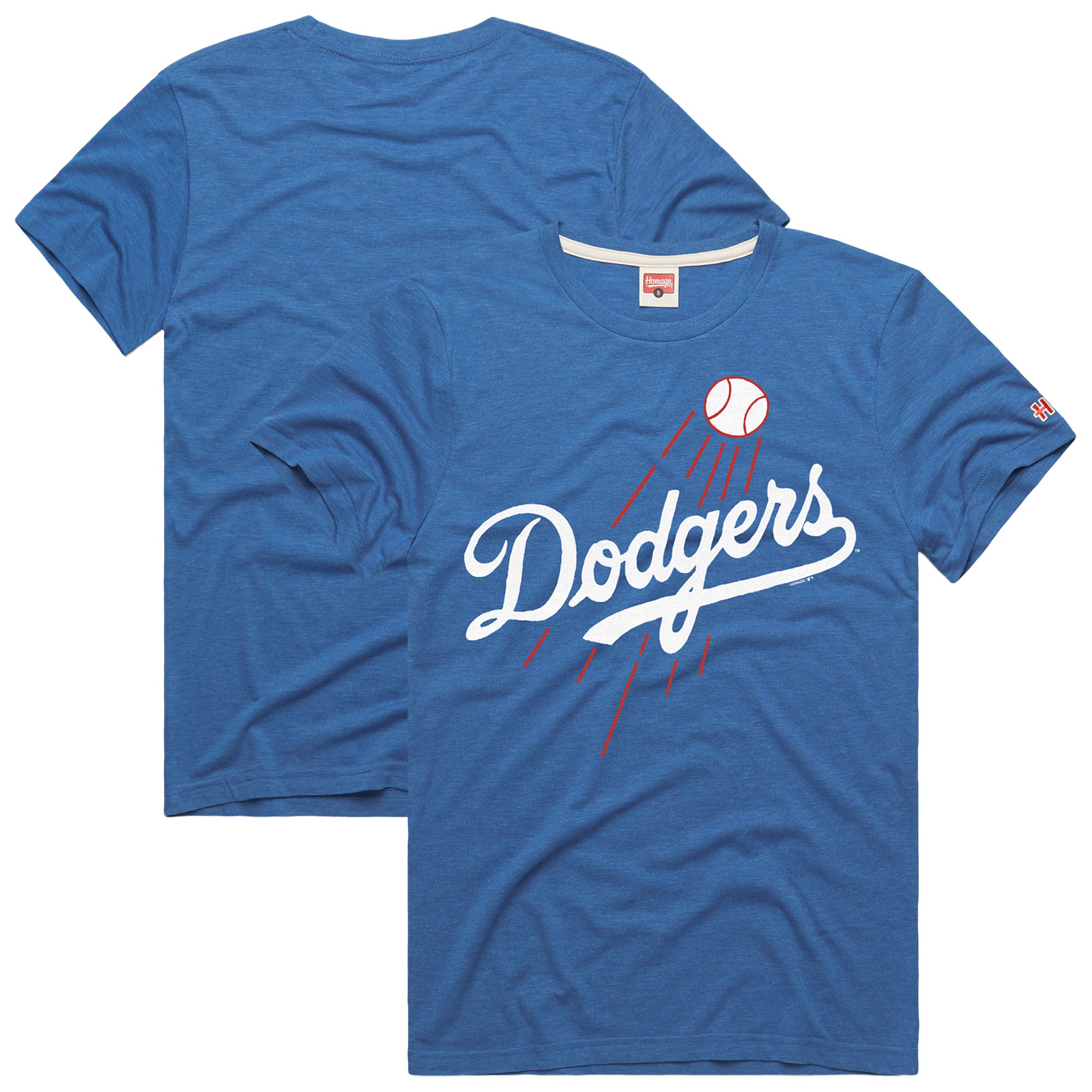 Men's Homage Royal Los Angeles Dodgers Hyper Local Tri-Blend T-Shirt