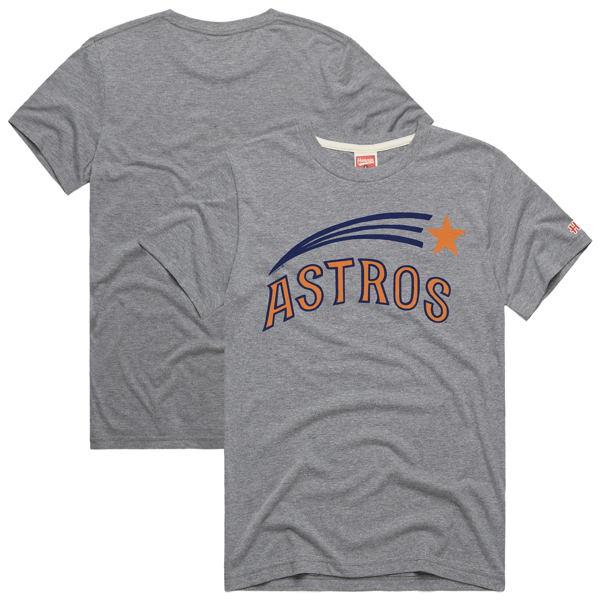 Men's Homage Gray Houston Astros Hyper Local Tri-Blend T-Shirt