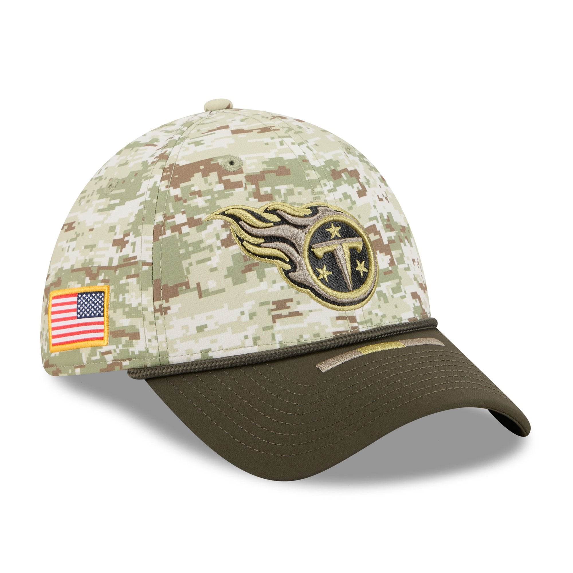 Men's New Era  Camo Tennessee Titans 2025 Salute to Service 39THIRTY Flex Hat