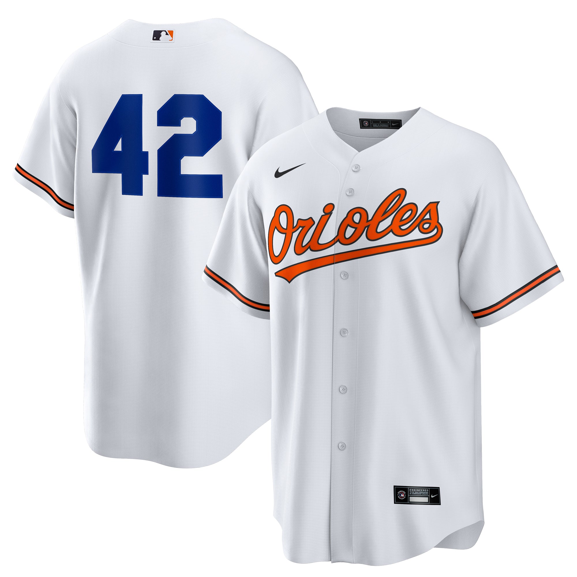 Men's Nike White Baltimore Orioles Home  2025 Jackie Robinson Day Replica Jersey