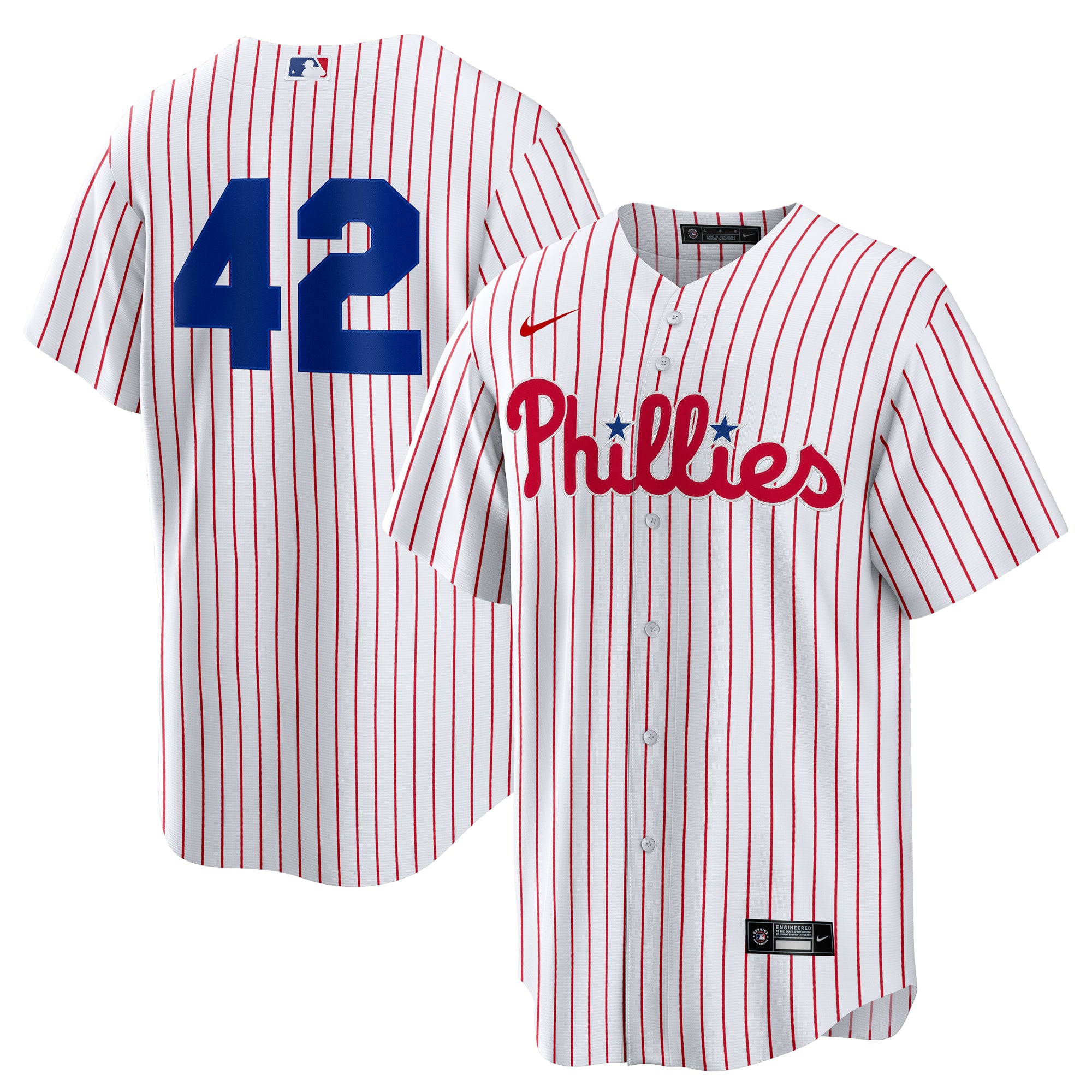 Men's Nike White Philadelphia Phillies Home  2025 Jackie Robinson Day Replica Jersey
