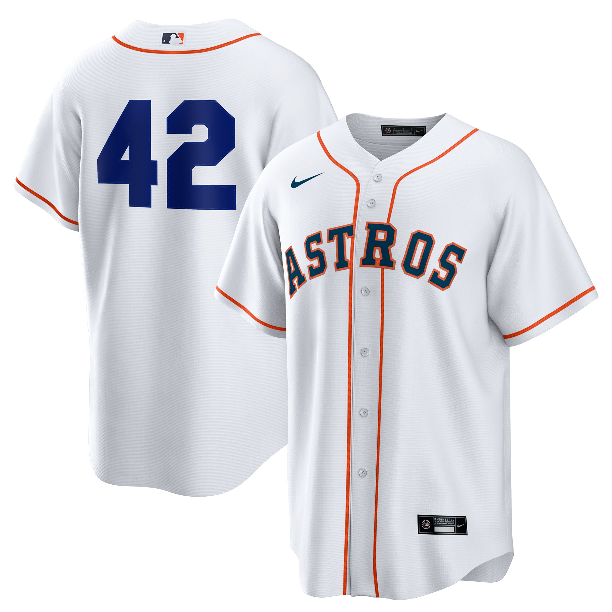 Men's Nike White Houston Astros Home  2025 Jackie Robinson Day Replica Jersey