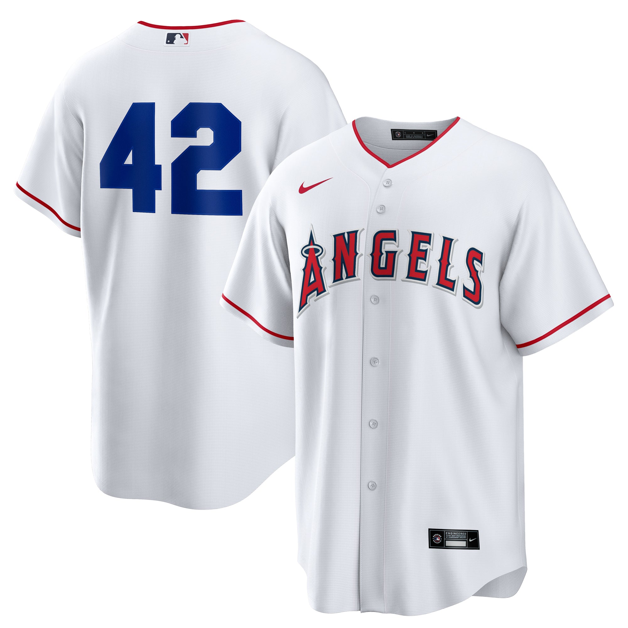 Men's Nike White Los Angeles Angels Home  2025 Jackie Robinson Day Replica Jersey