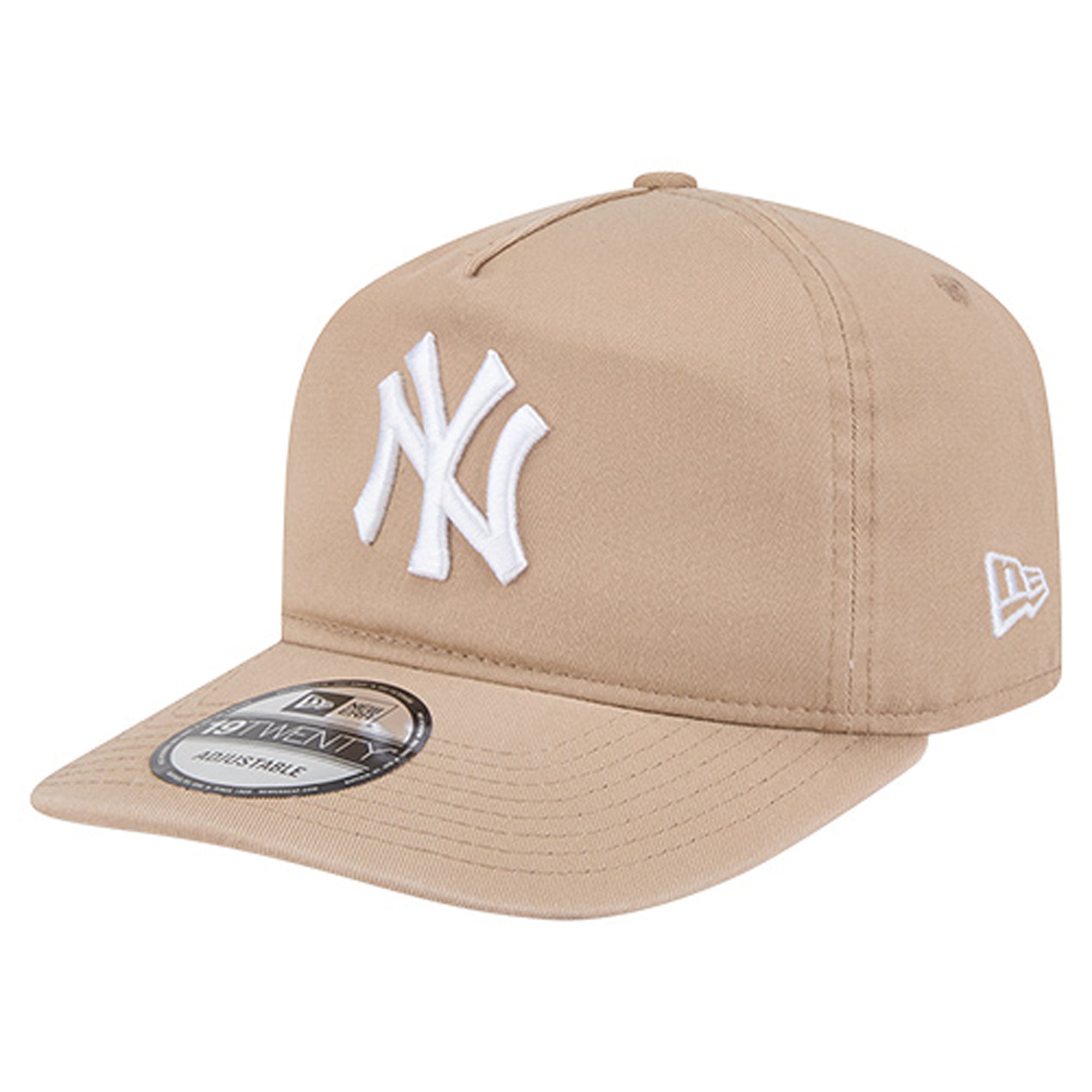 Men's New Era Light Beige New York Yankees Cam 19TWENTY Adjustable Hat