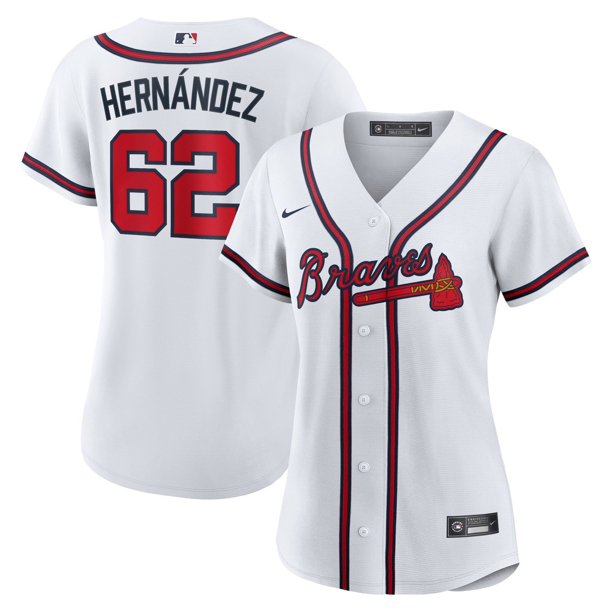 Women's Nike Daysbel Hernandez White Atlanta Braves Home Replica Jersey