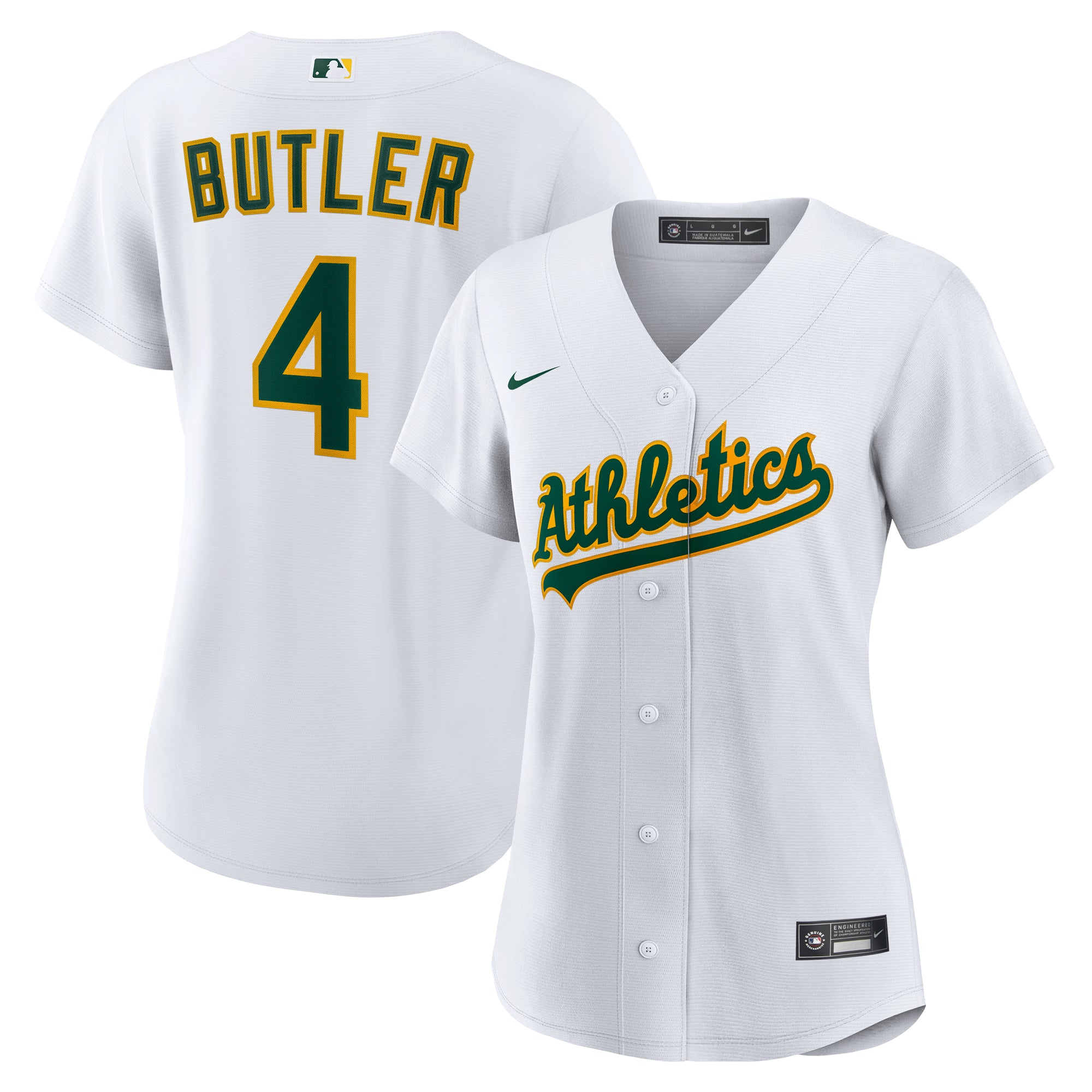 Women's Nike Lawrence Butler White Athletics Home Replica Jersey