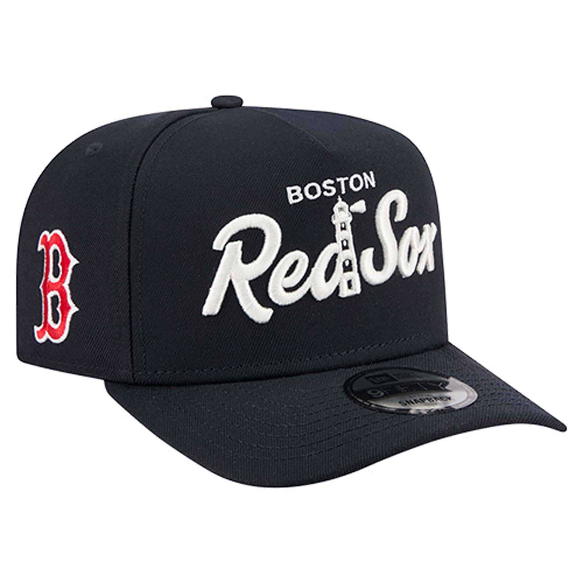 Men's New Era  Navy Boston Red Sox Local Play A-Frame 9FIFTY Snapback Hat