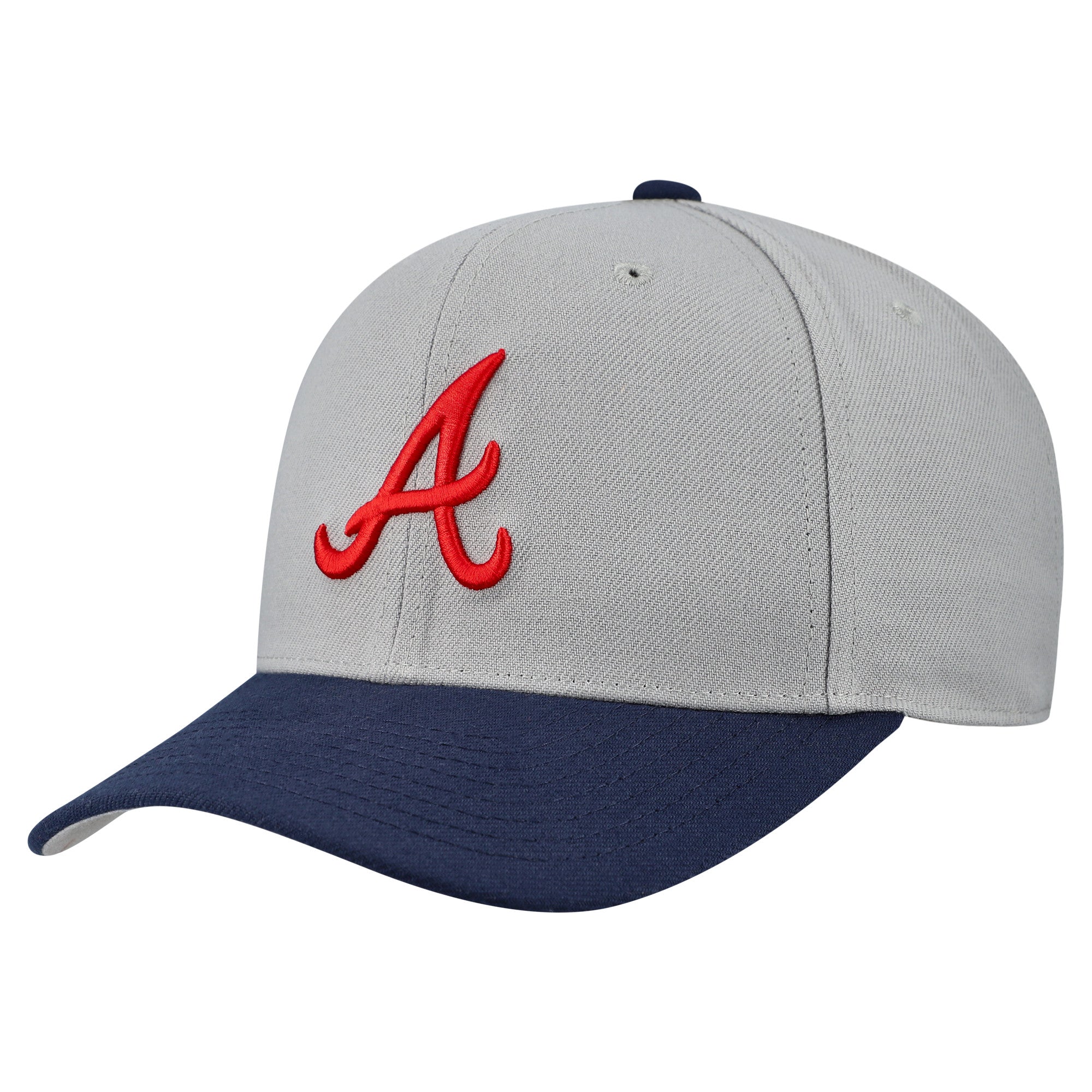 Unisex Mitchell & Ness  Gray Atlanta Braves Basic Pro Adjustable Hat