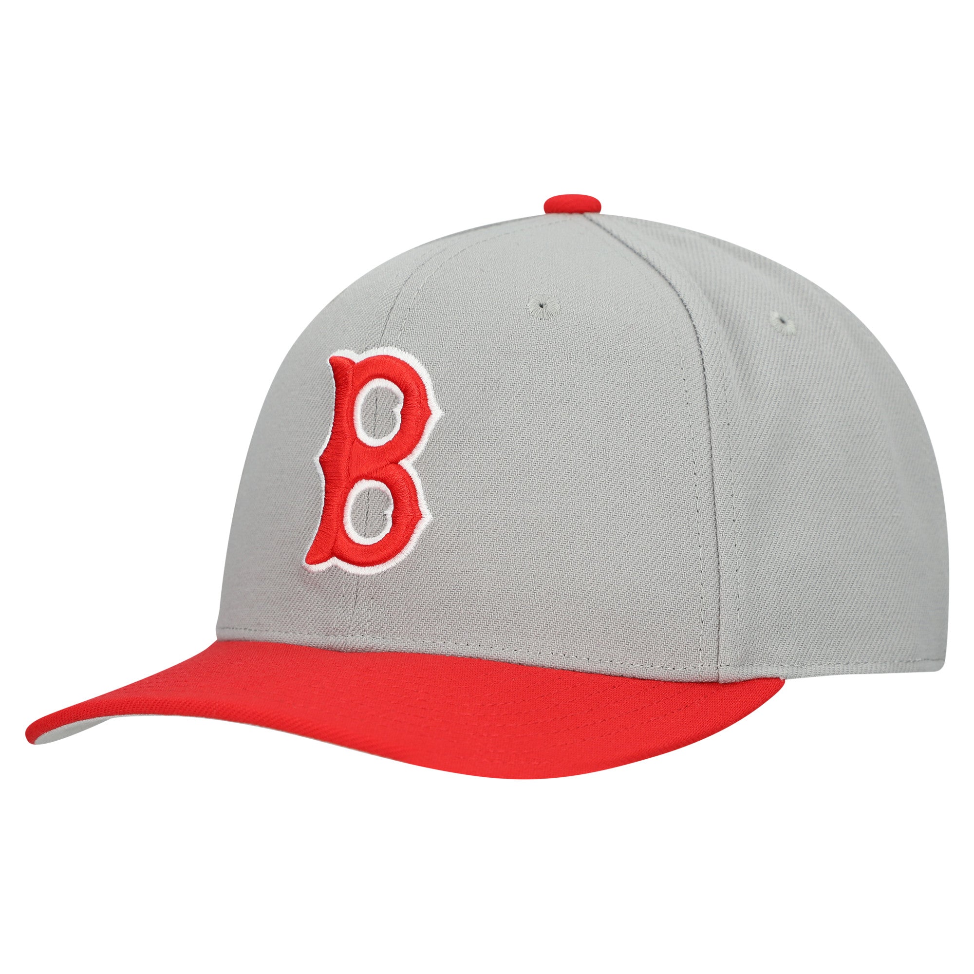 Unisex Mitchell & Ness  Gray Boston Red Sox Basic Coop Pro Adjustable Hat