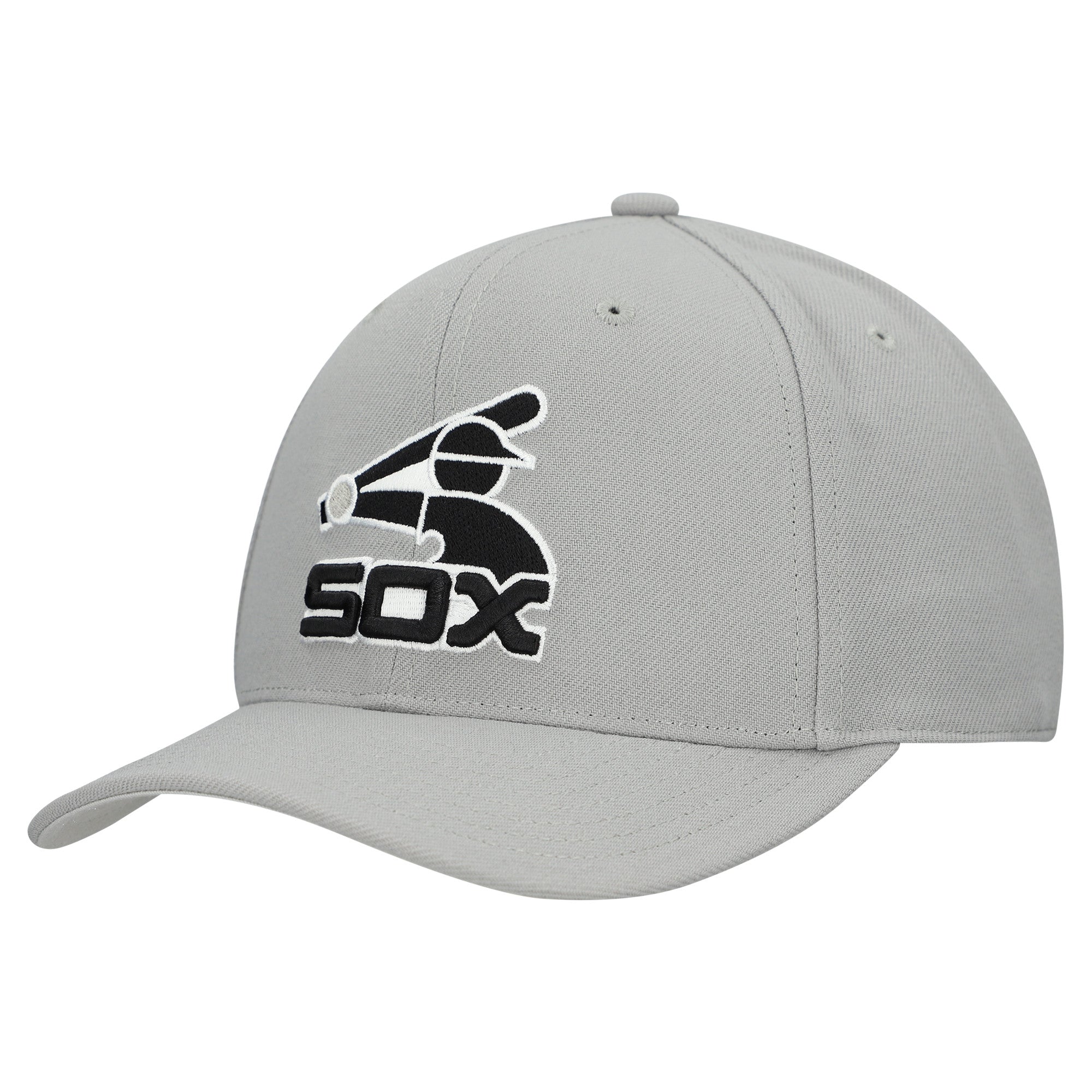 Unisex Mitchell & Ness  Gray Chicago White Sox Basic Coop Pro Adjustable Hat