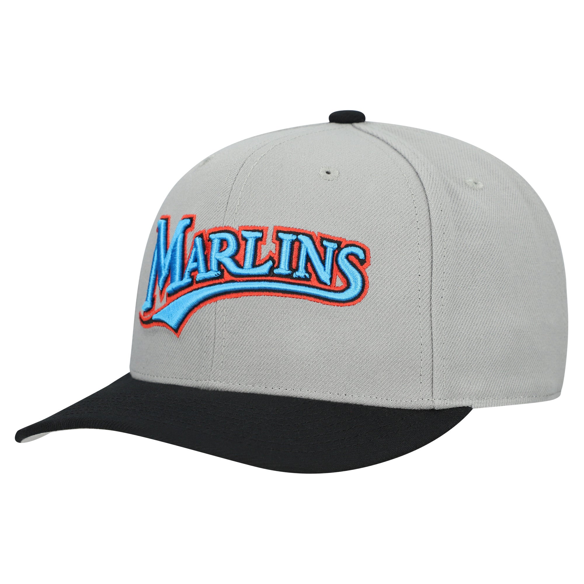 Unisex Mitchell & Ness  Gray Miami Marlins Basic Coop Pro Adjustable Hat