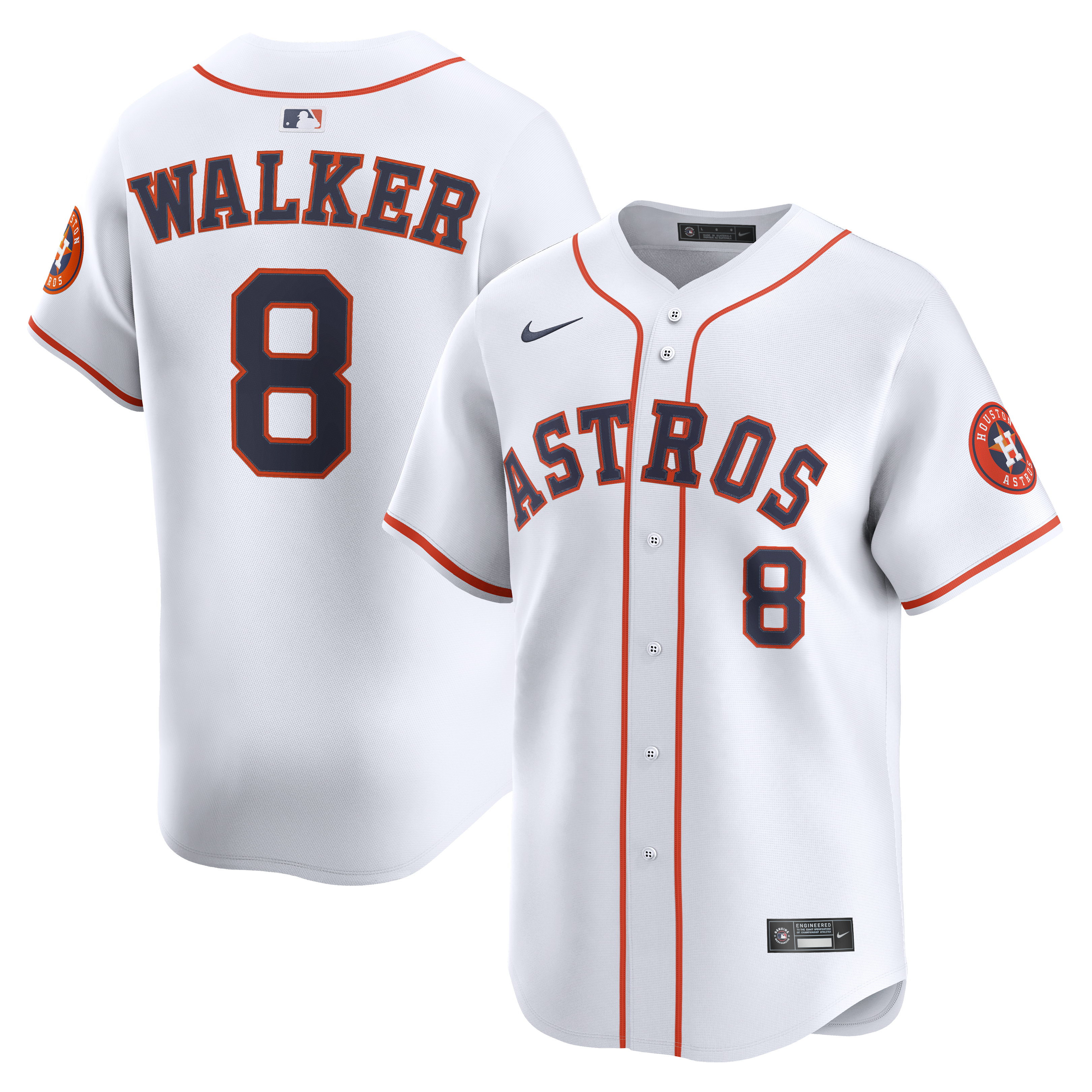 Men's Nike Christian Walker White Houston Astros Home Limited Player Jersey