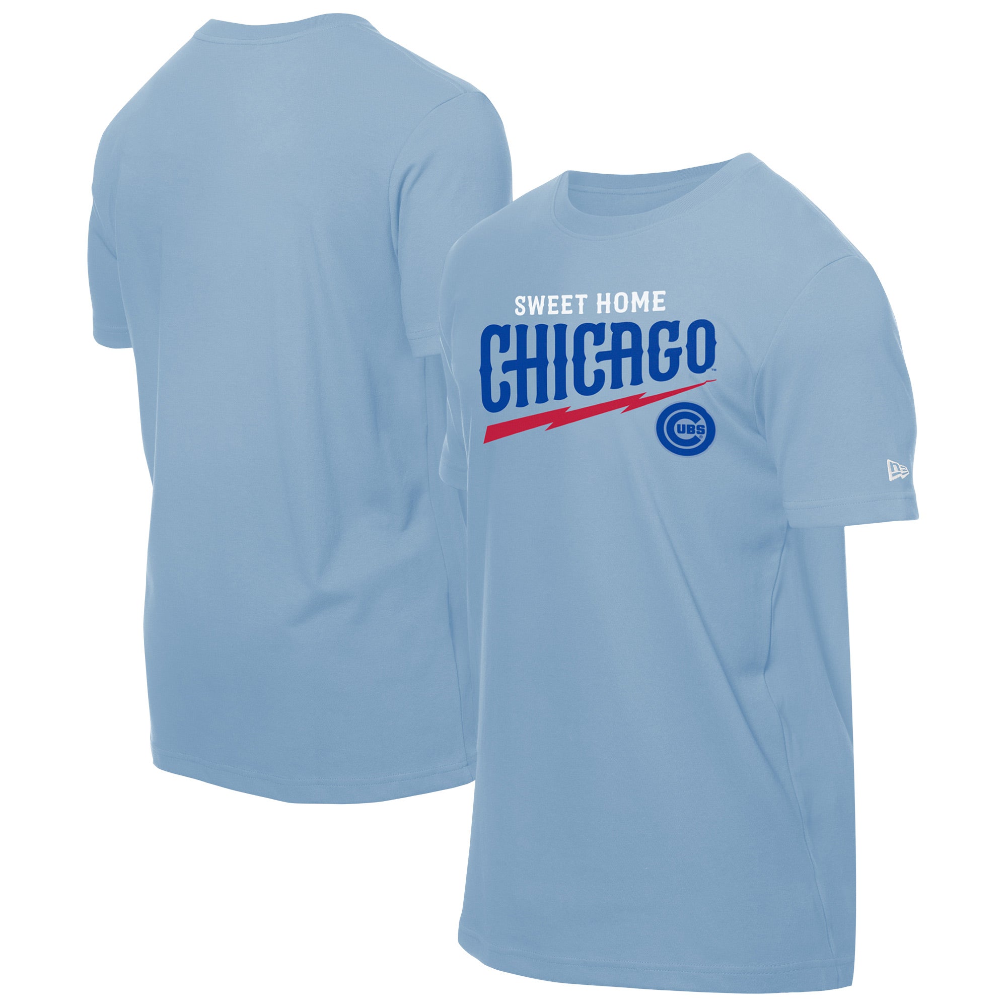 Men's New Era Light Blue Chicago Cubs Sweet Home T-Shirt