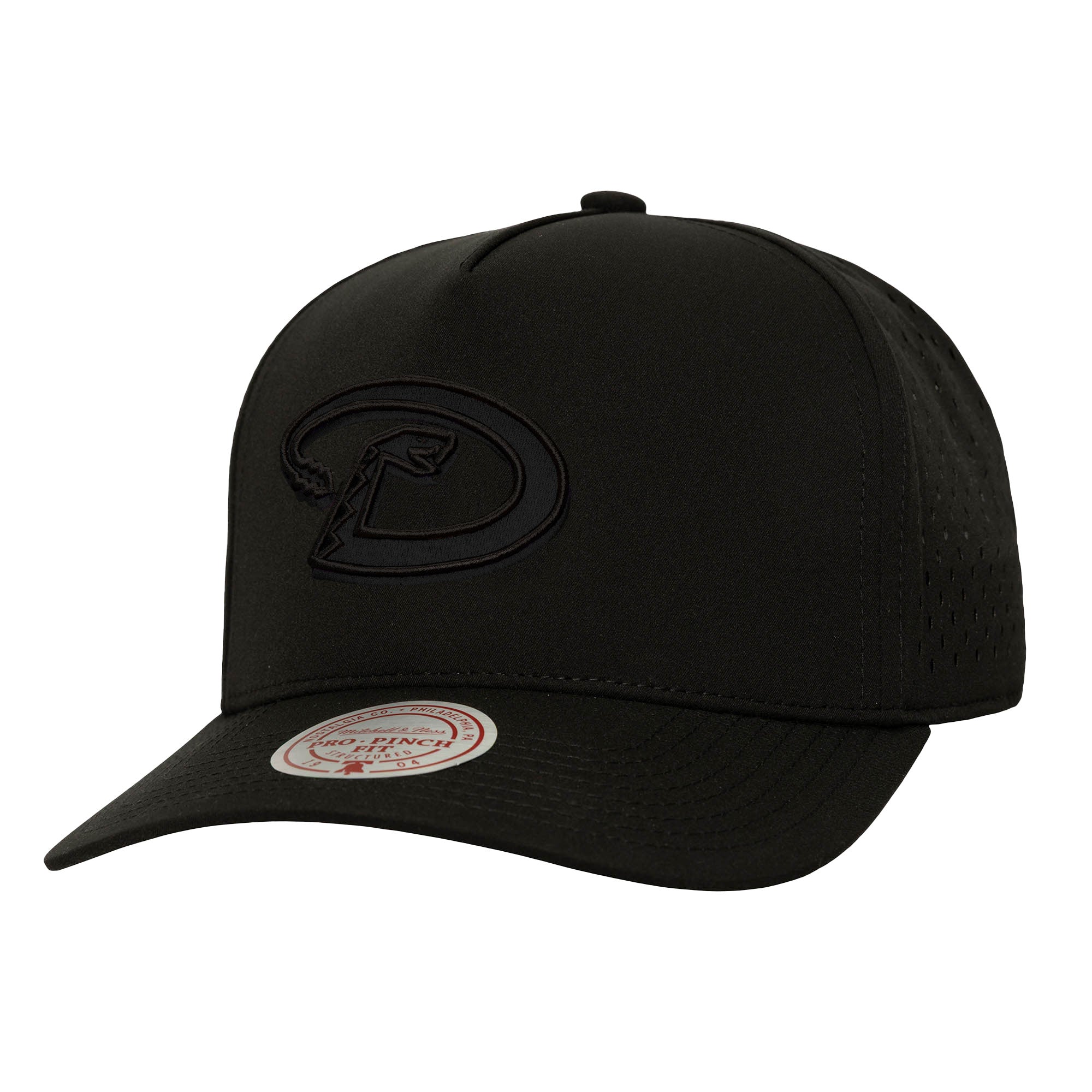 Men's Mitchell & Ness  Black Arizona Diamondbacks Perfect Icon Pro Pinch Snapback Hat