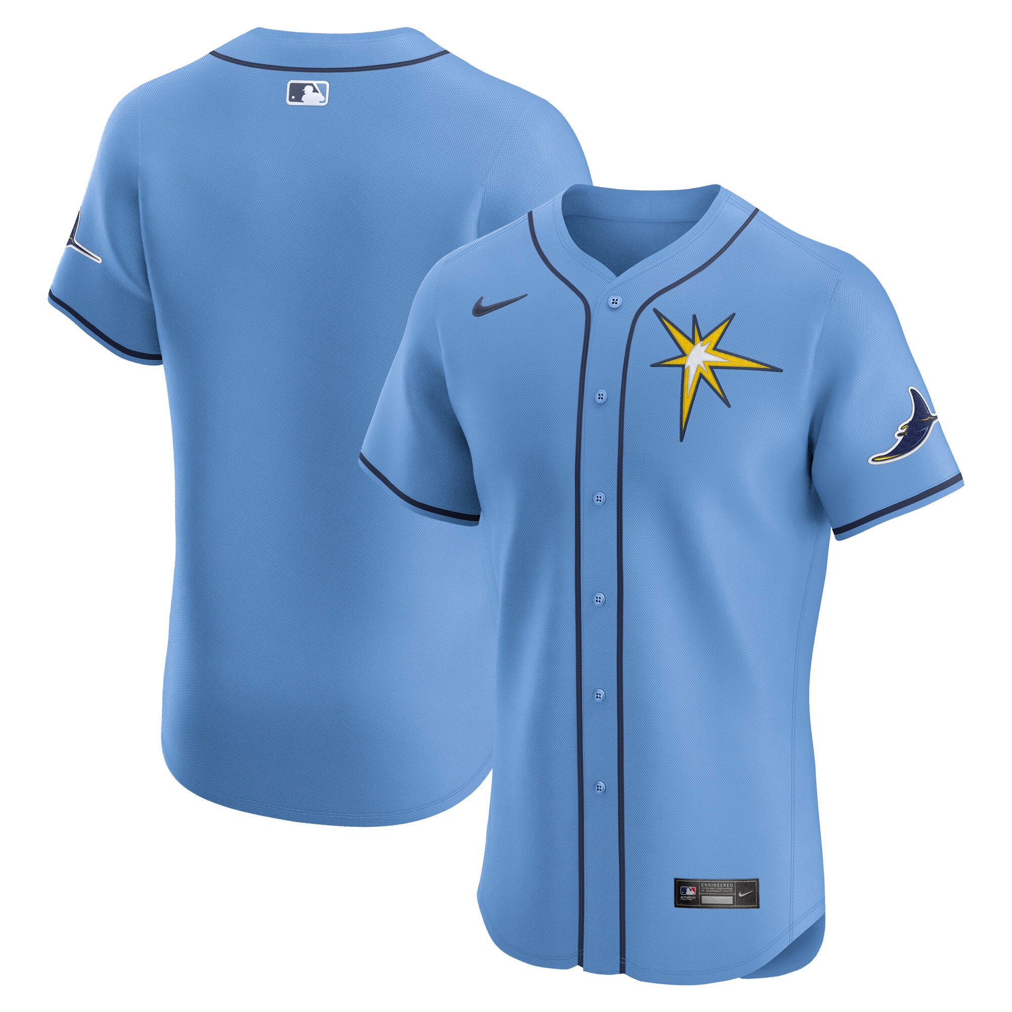 Men's Nike Light Blue Tampa Bay Rays Alternate Elite Jersey
