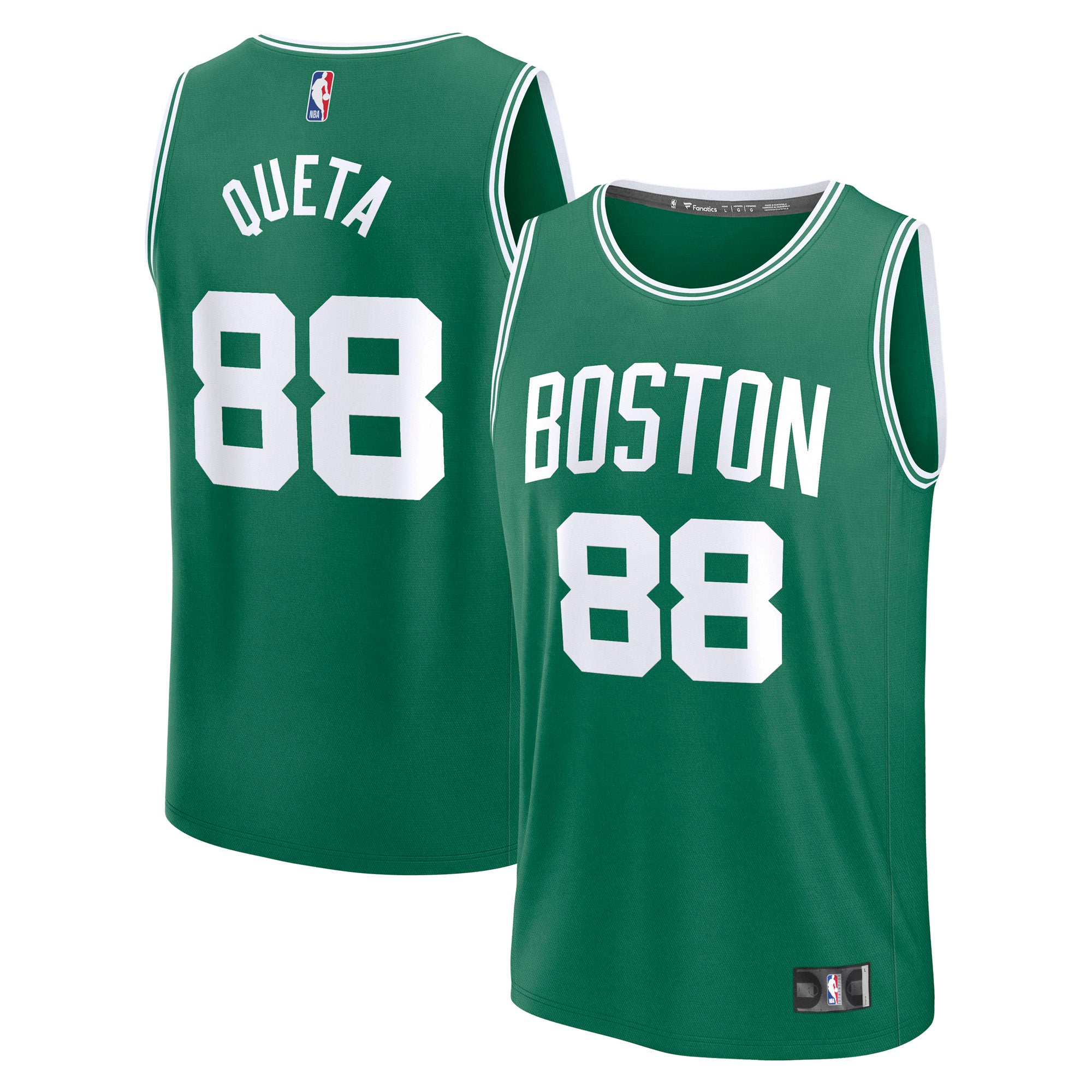 Men's Fanatics Neemias Queta Kelly Green Boston Celtics Fast Break Replica Player Jersey - Icon Edition