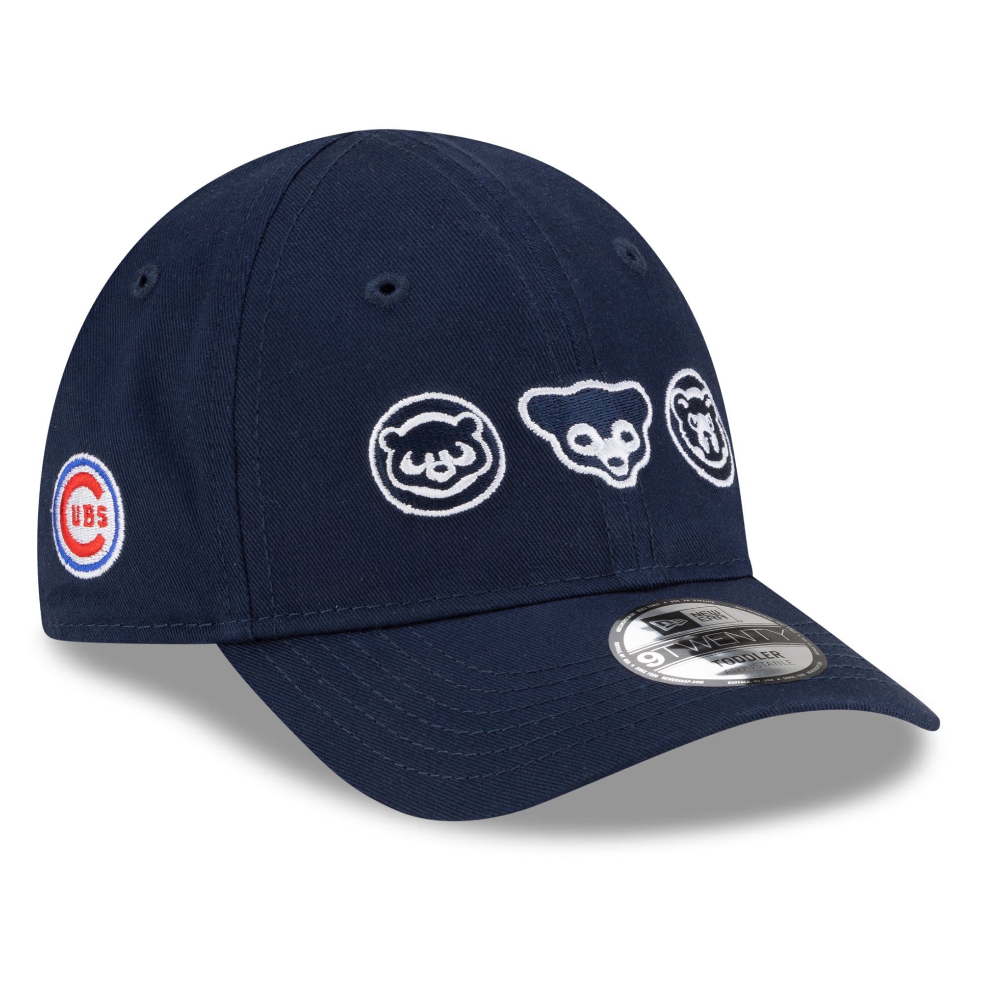 Youth New Era x Alice & Wonder  Navy Chicago Cubs Logo History 9TWENTY Adjustable Hat
