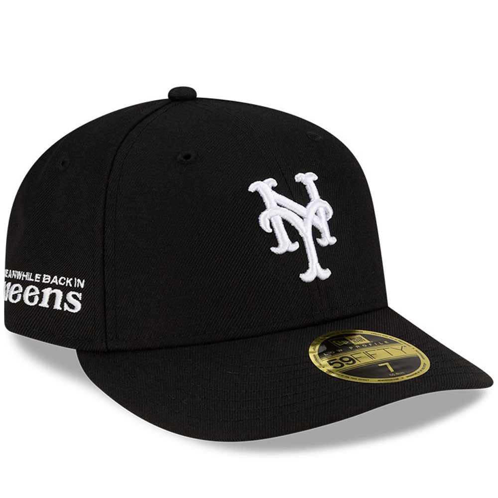Men's New Era Black New York Mets x Meanwhile Back In Queens Low Profile 59FIFTY Fitted Hat