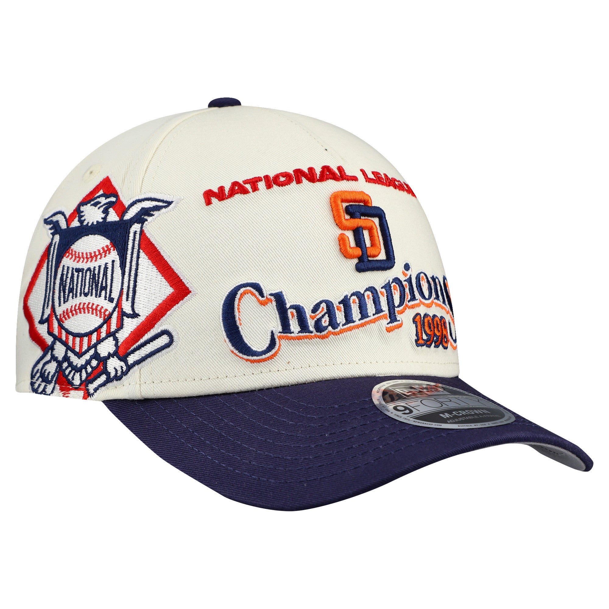 Men's New Era  Cream/Navy San Diego Padres World Series 9FORTY M-Crown A-Frame Adjustable Hat