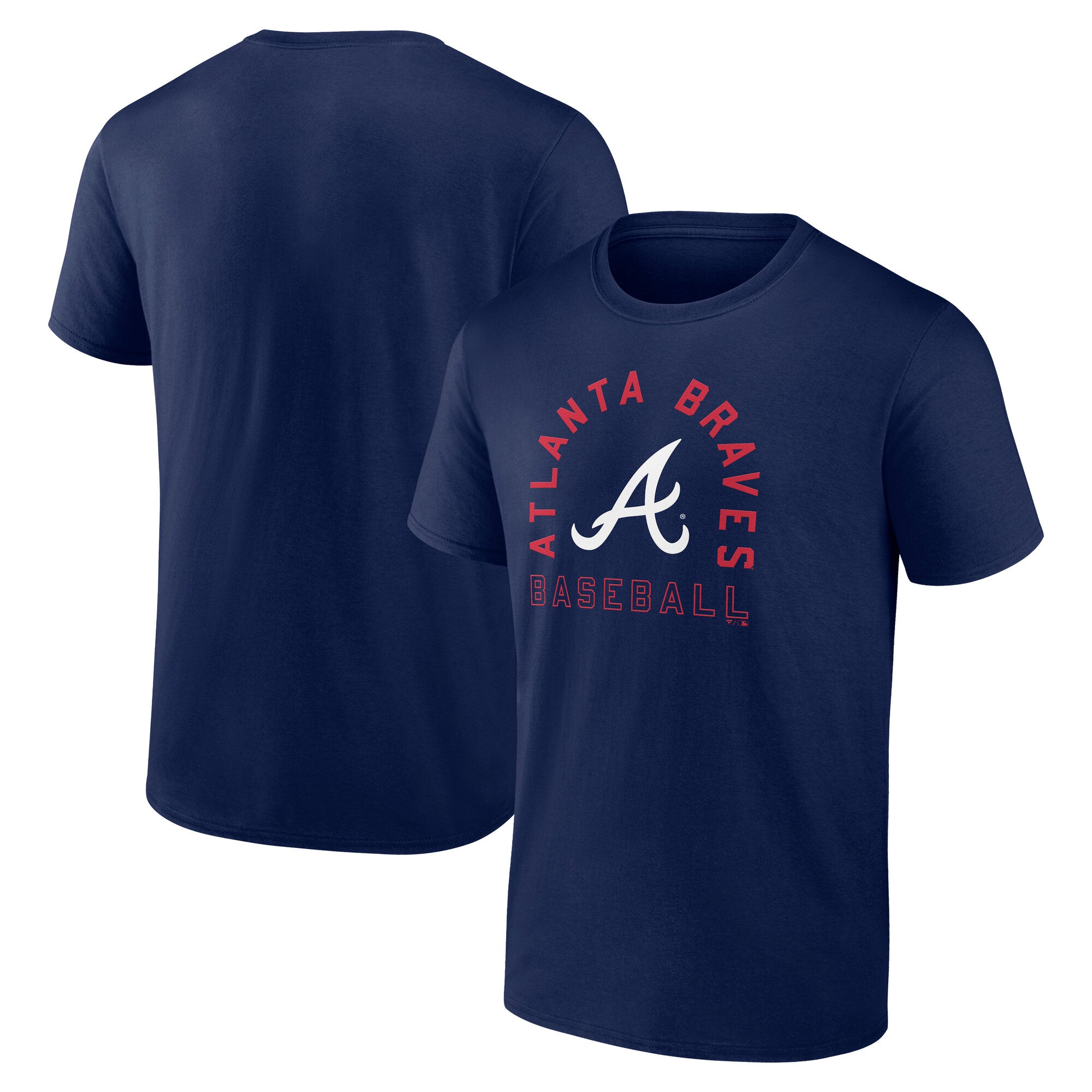 Men's Navy Atlanta Braves Arch T-Shirt