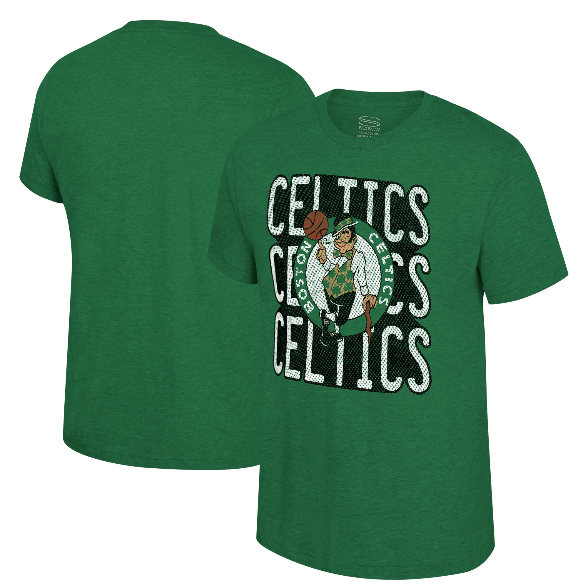 Unisex Stadium Essentials  Heather Green Boston Celtics Step Up T-Shirt