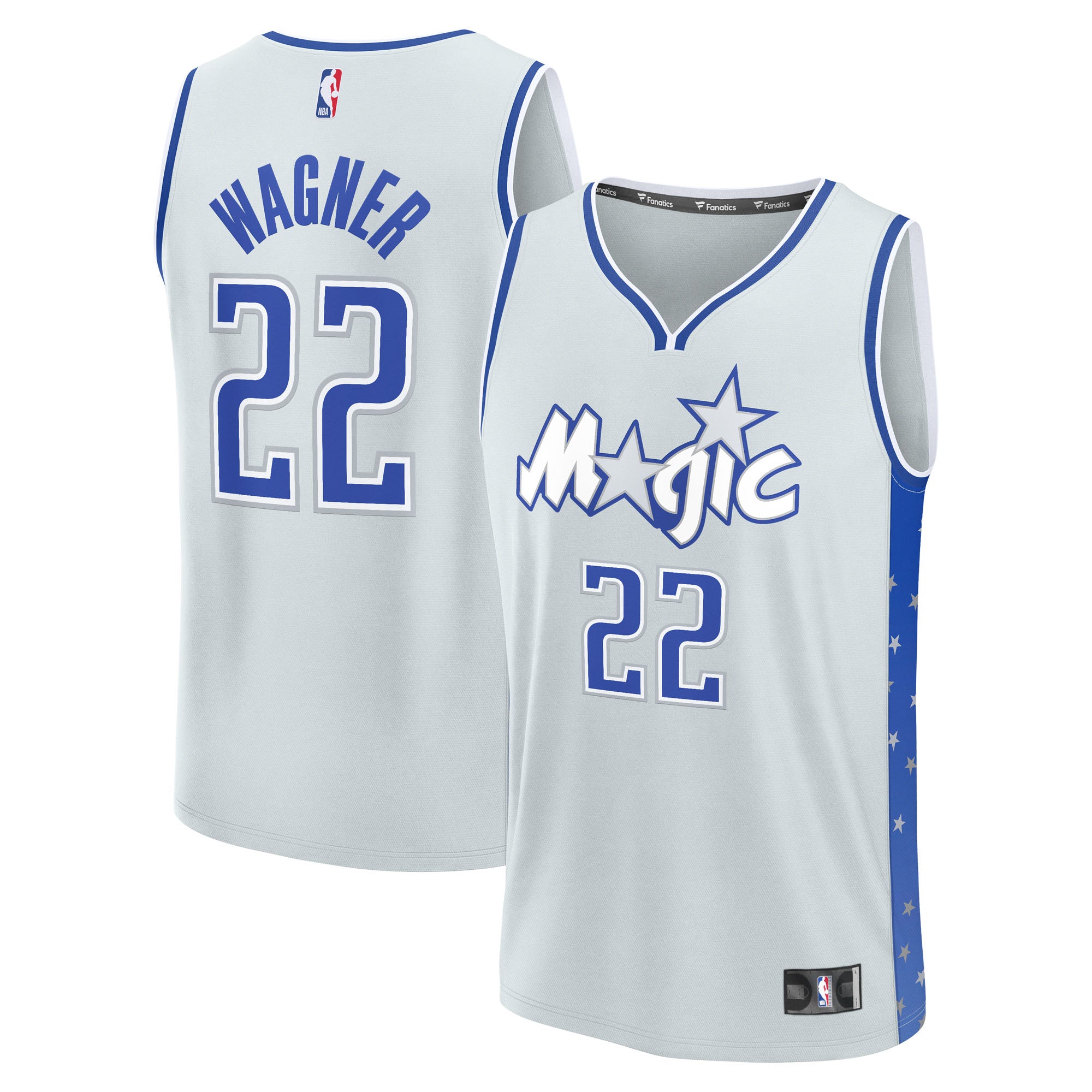 Youth Fanatics Franz Wagner Silver Orlando Magic 2025/26 City Edition Fast Break Jersey
