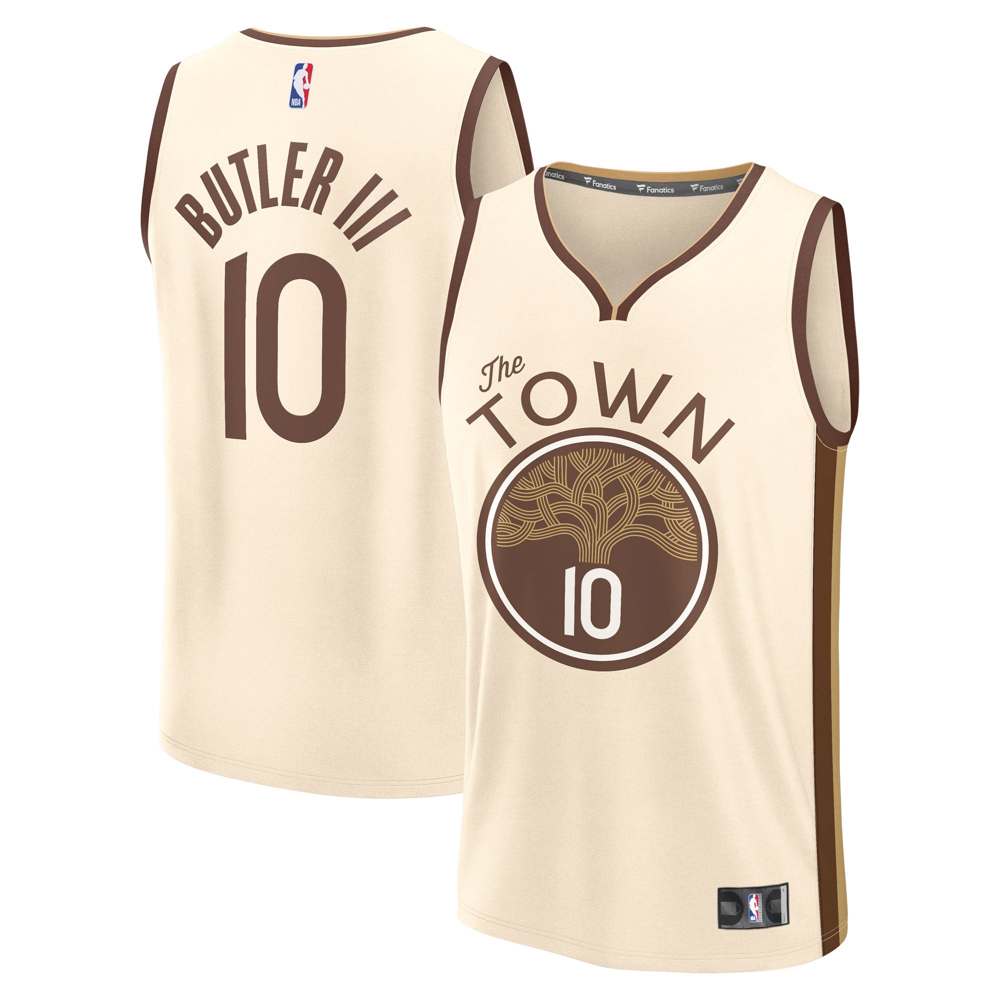 Youth Fanatics Jimmy Butler III Tan Golden State Warriors 2025/26 City Edition Fast Break Jersey