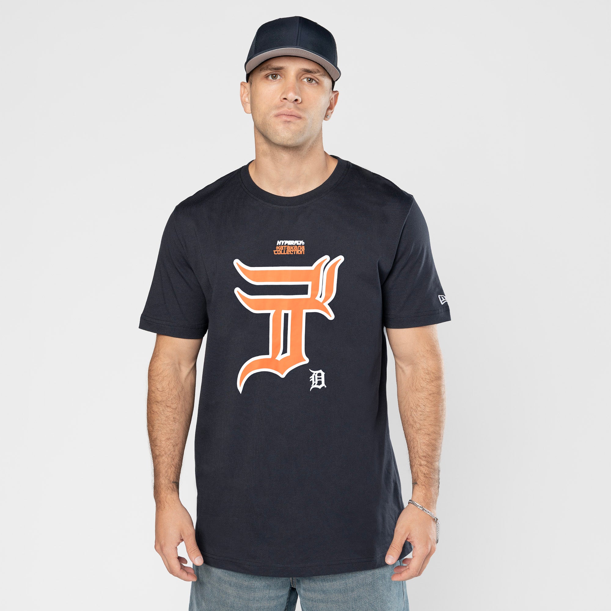 Men's New Era x Hyperfly Navy Detroit Tigers T-Shirt