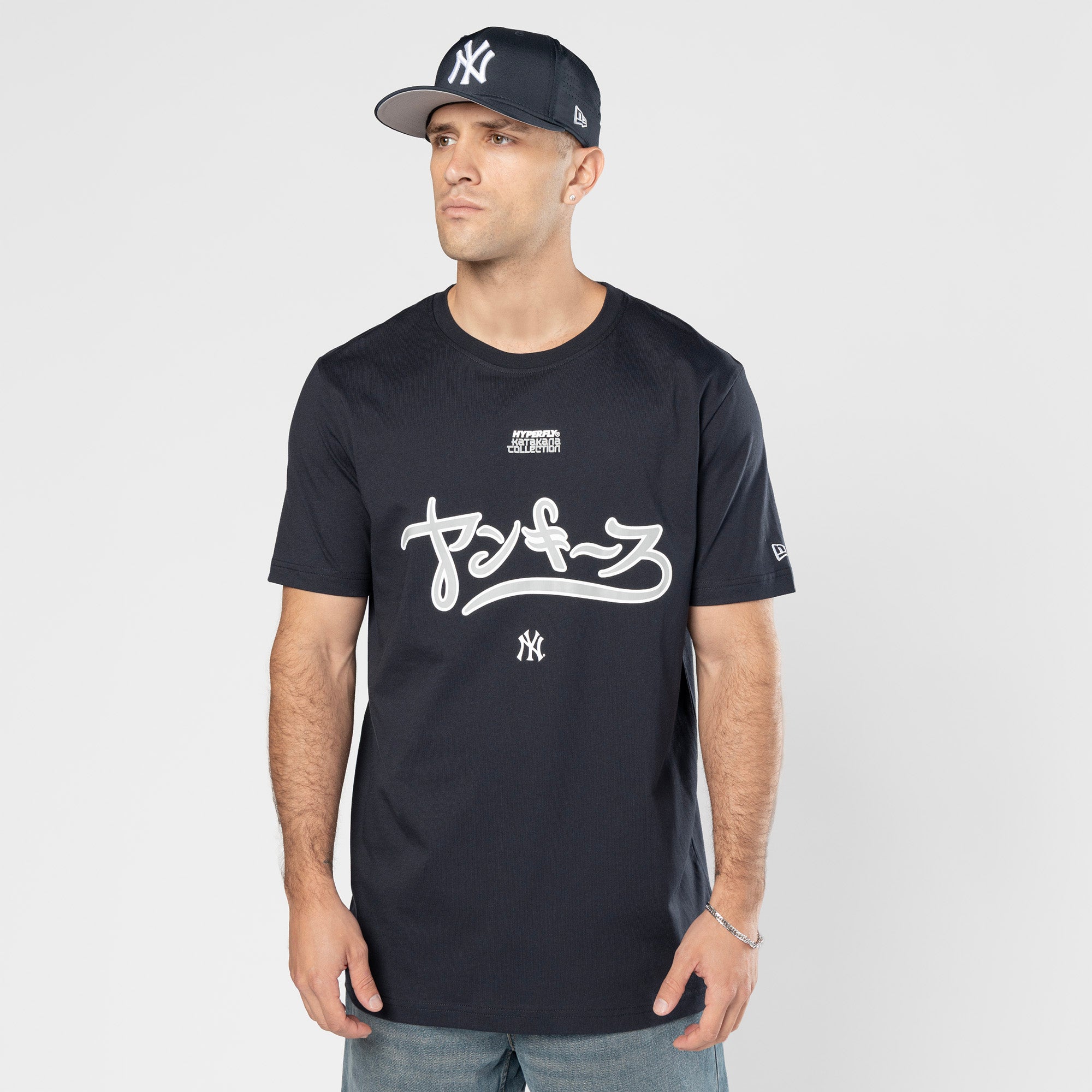Men's New Era x Hyperfly Navy New York Yankees T-Shirt