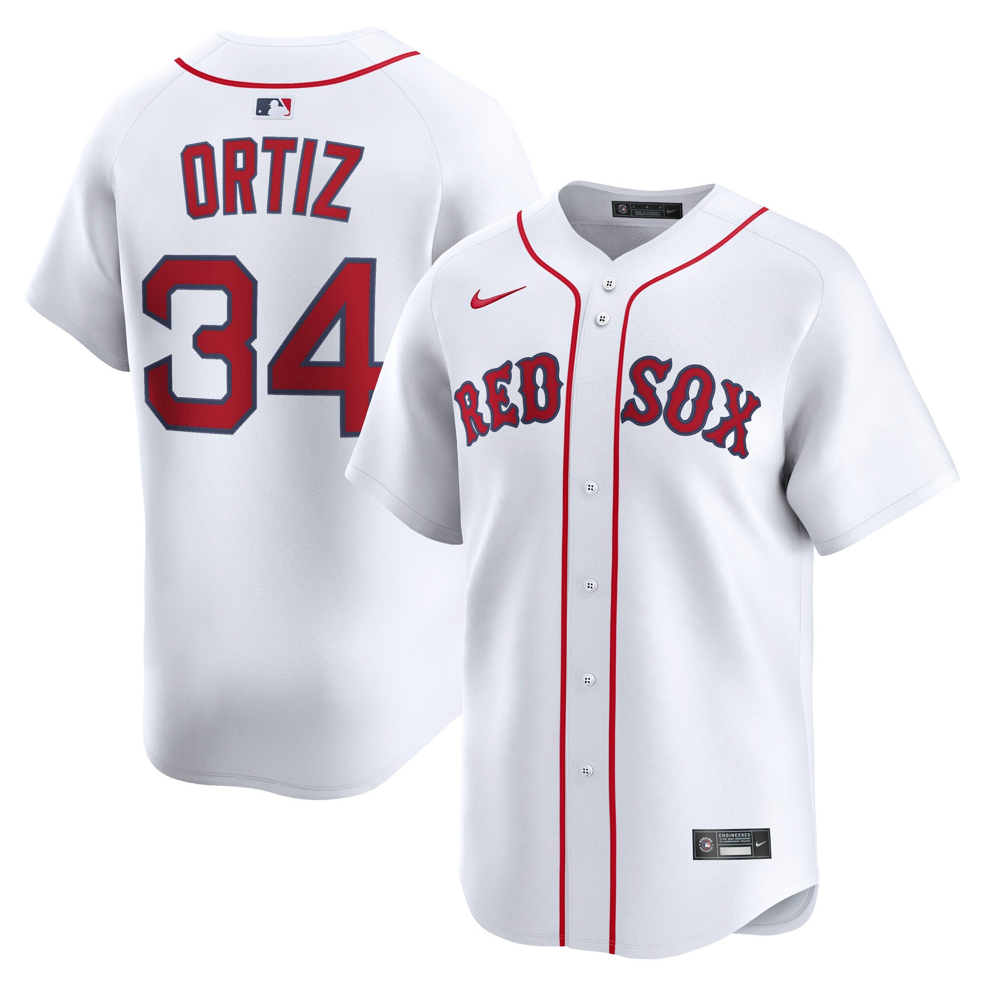 Men's Nike David Ortiz White Boston Red Sox Home Limited Jersey