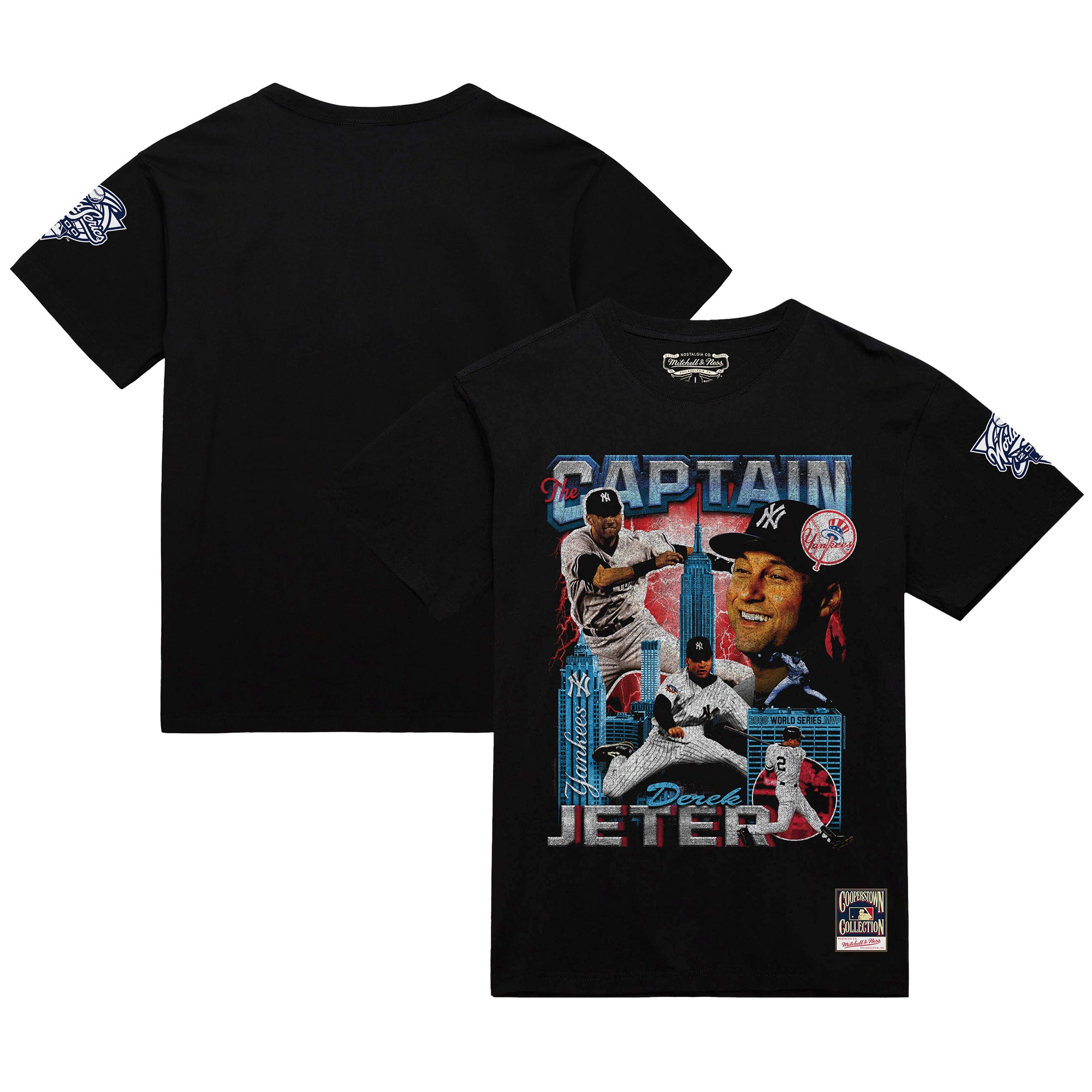 Men's Derek Jeter Black New York Yankees 2000 World Series MVP Collage T-Shirt