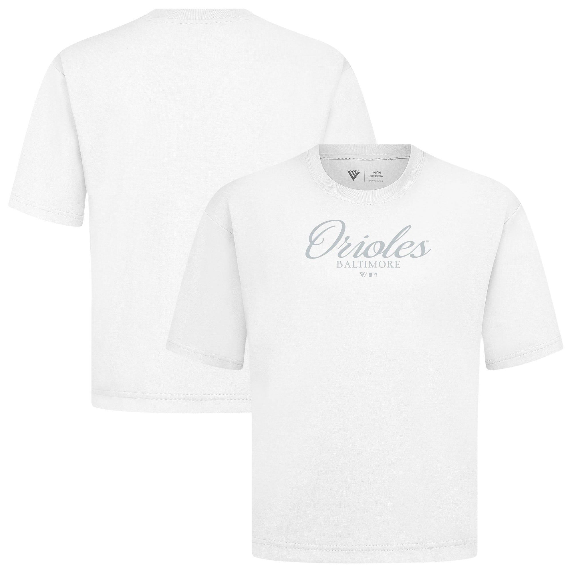 Men's Levelwear White Baltimore Orioles Ethereal Oversized Luxe Signature Knit T-Shirt