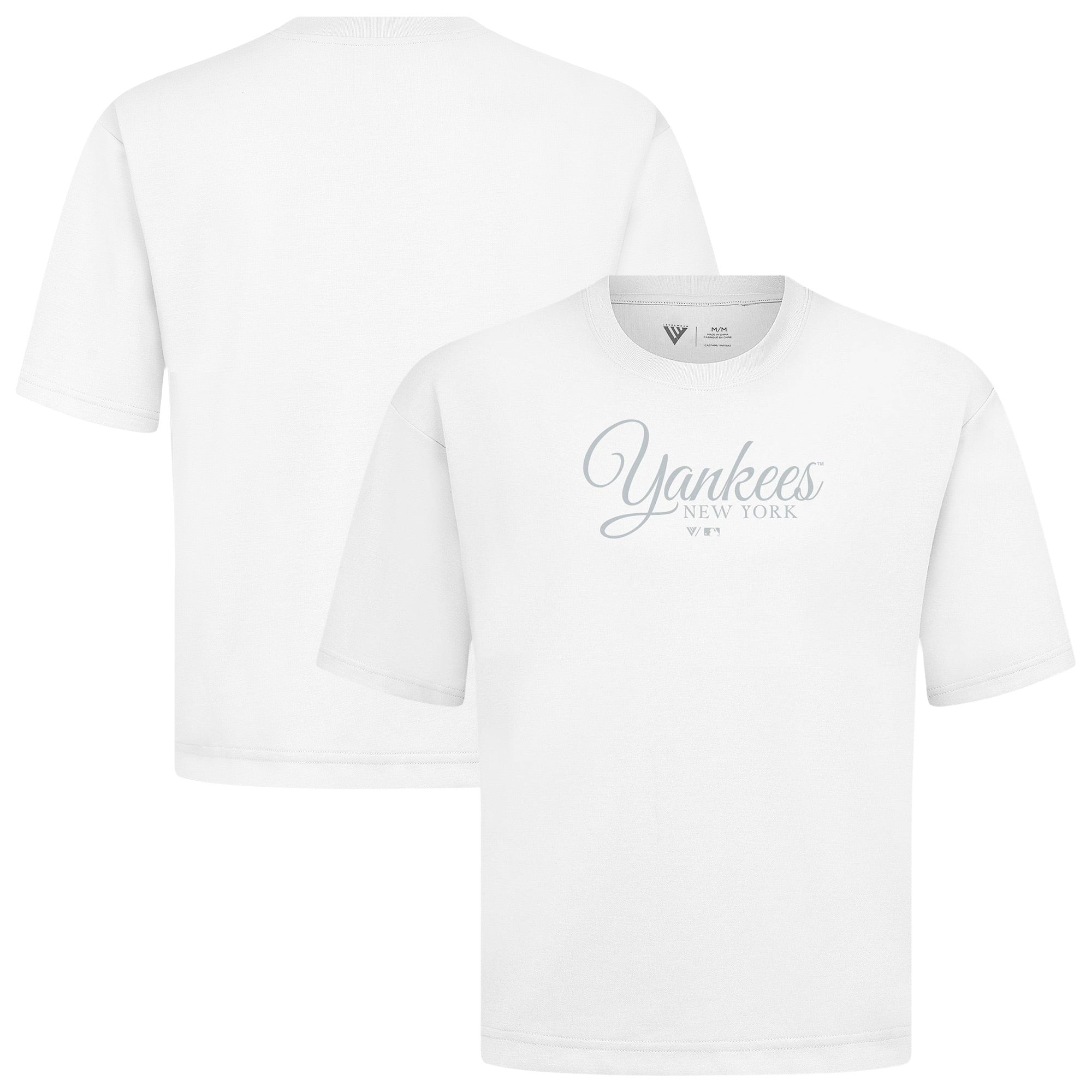 Men's Levelwear White New York Yankees Ethereal Oversized Luxe Signature Knit T-Shirt