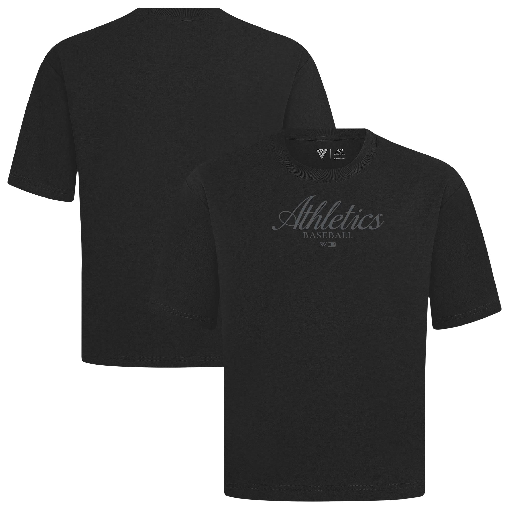 Men's Levelwear Black Athletics Ethereal Oversized Luxe Signature Knit T-Shirt