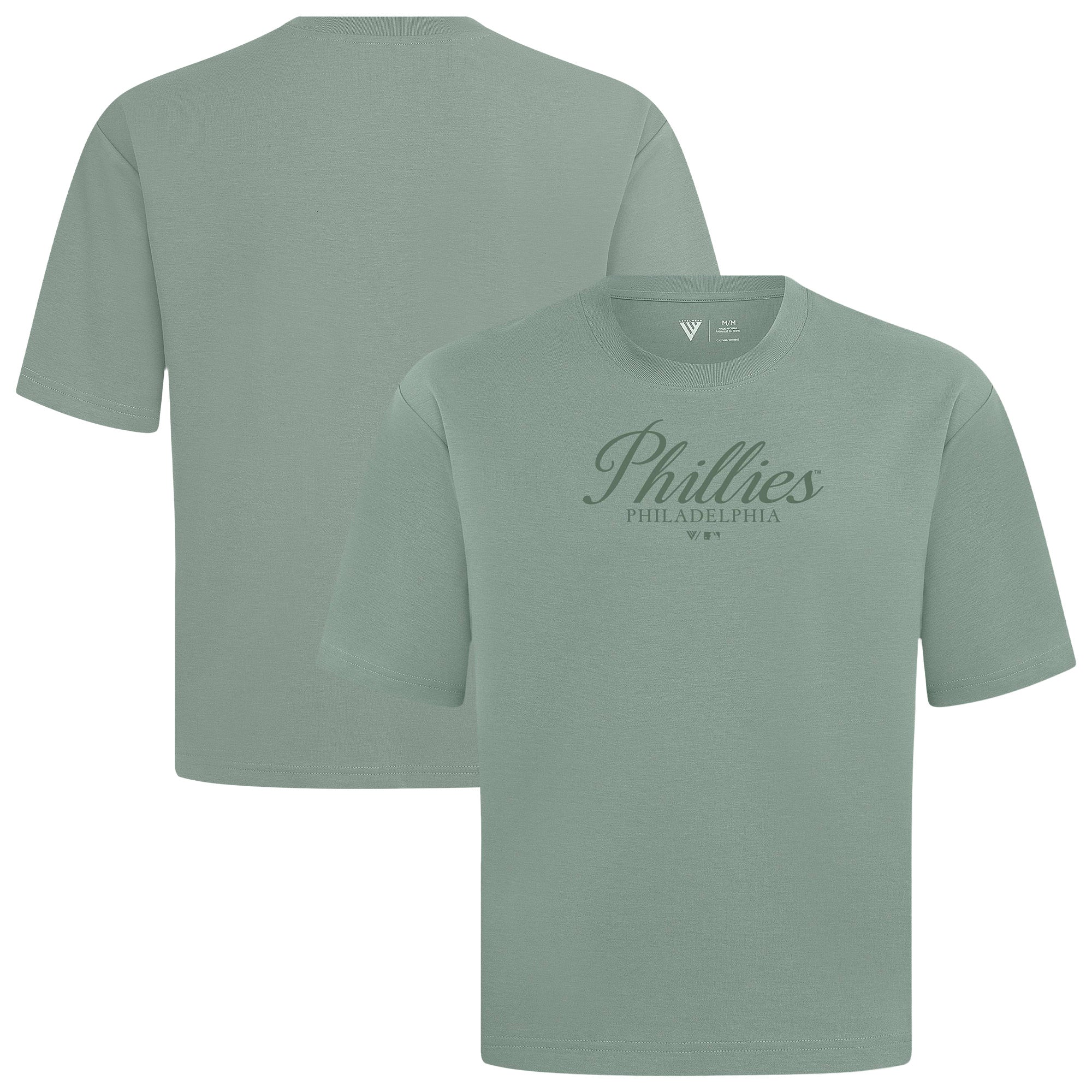 Men's Levelwear Green Philadelphia Phillies Ethereal Oversized Luxe Signature Knit T-Shirt