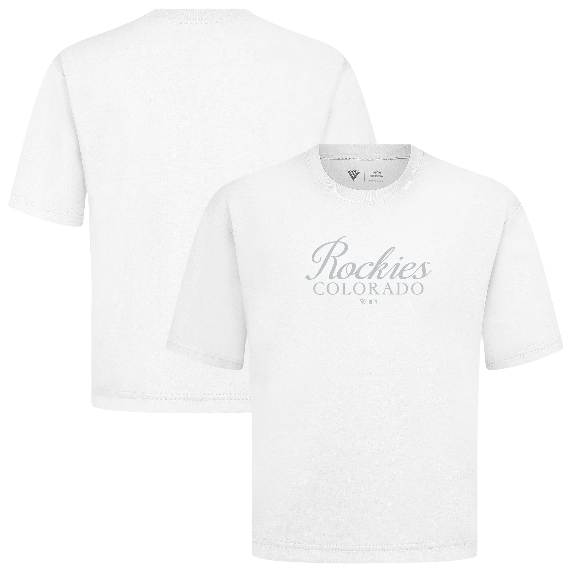 Men's Levelwear White Colorado Rockies Ethereal Oversized Luxe Signature Knit T-Shirt