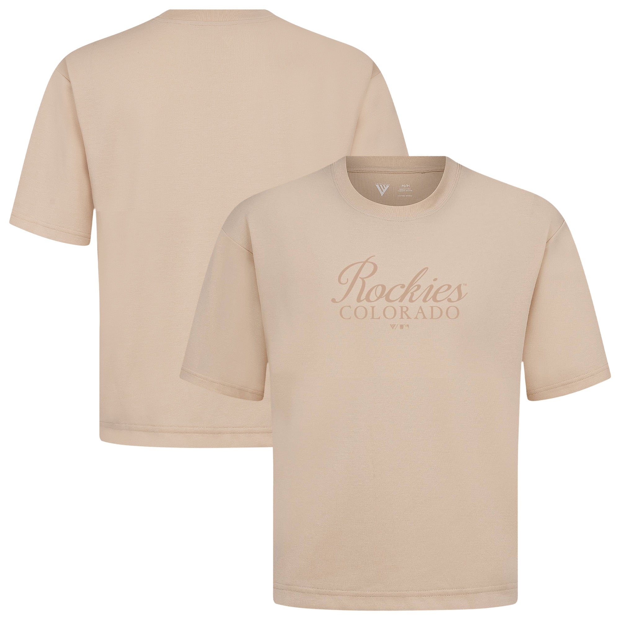 Men's Levelwear Khaki Colorado Rockies Ethereal Oversized Luxe Signature Knit T-Shirt
