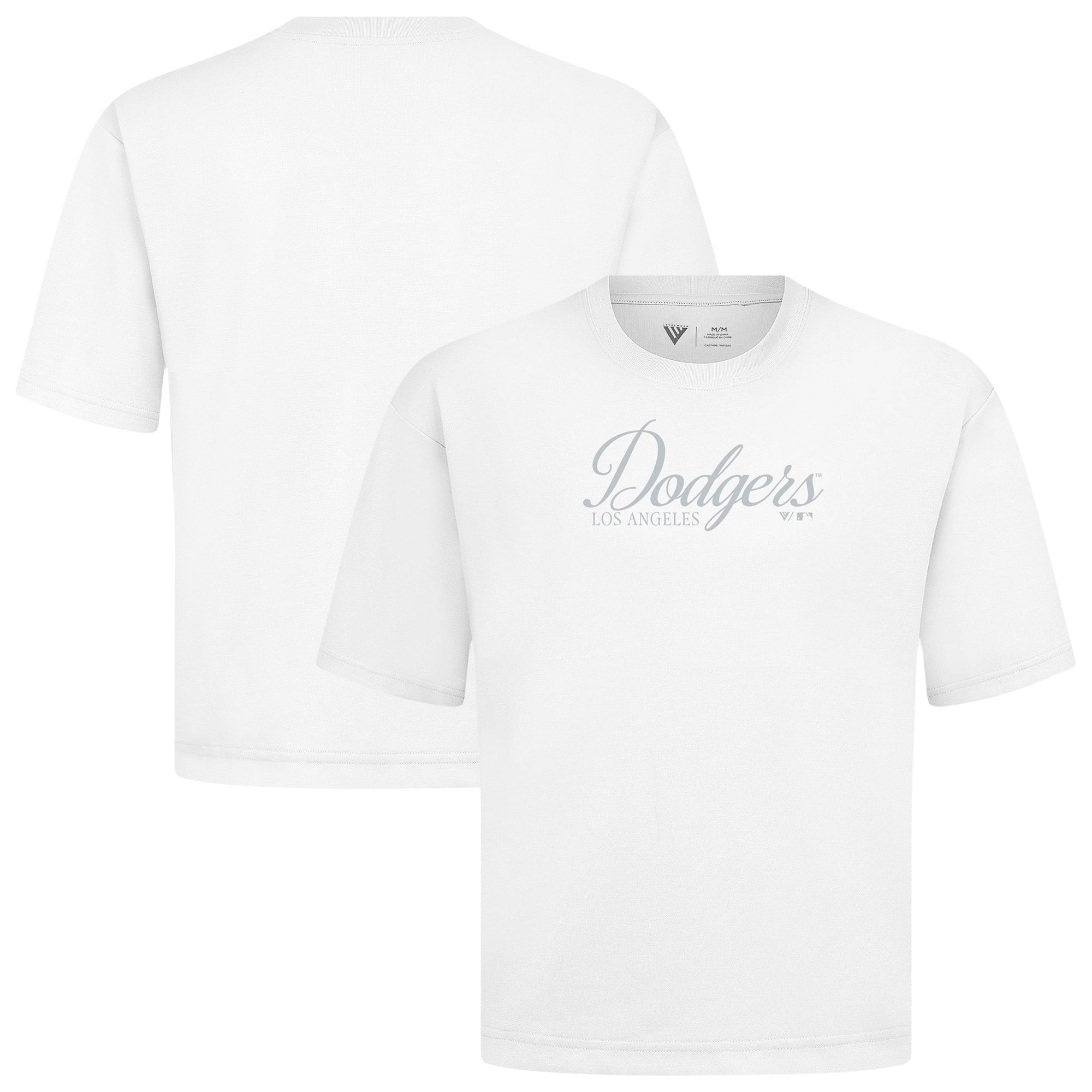 Men's Levelwear White Los Angeles Dodgers Ethereal Oversized Luxe Signature Knit T-Shirt
