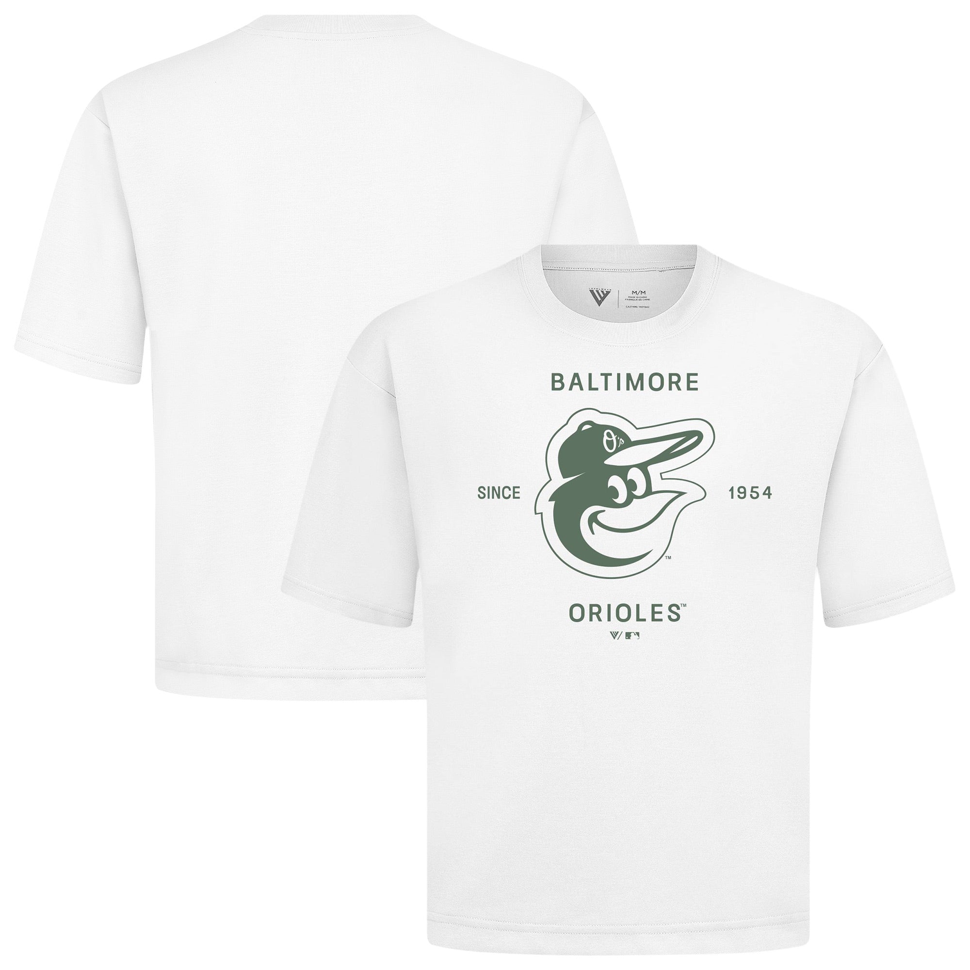 Men's Levelwear White Baltimore Orioles Crossway Oversized Luxe Signature Knit T-Shirt