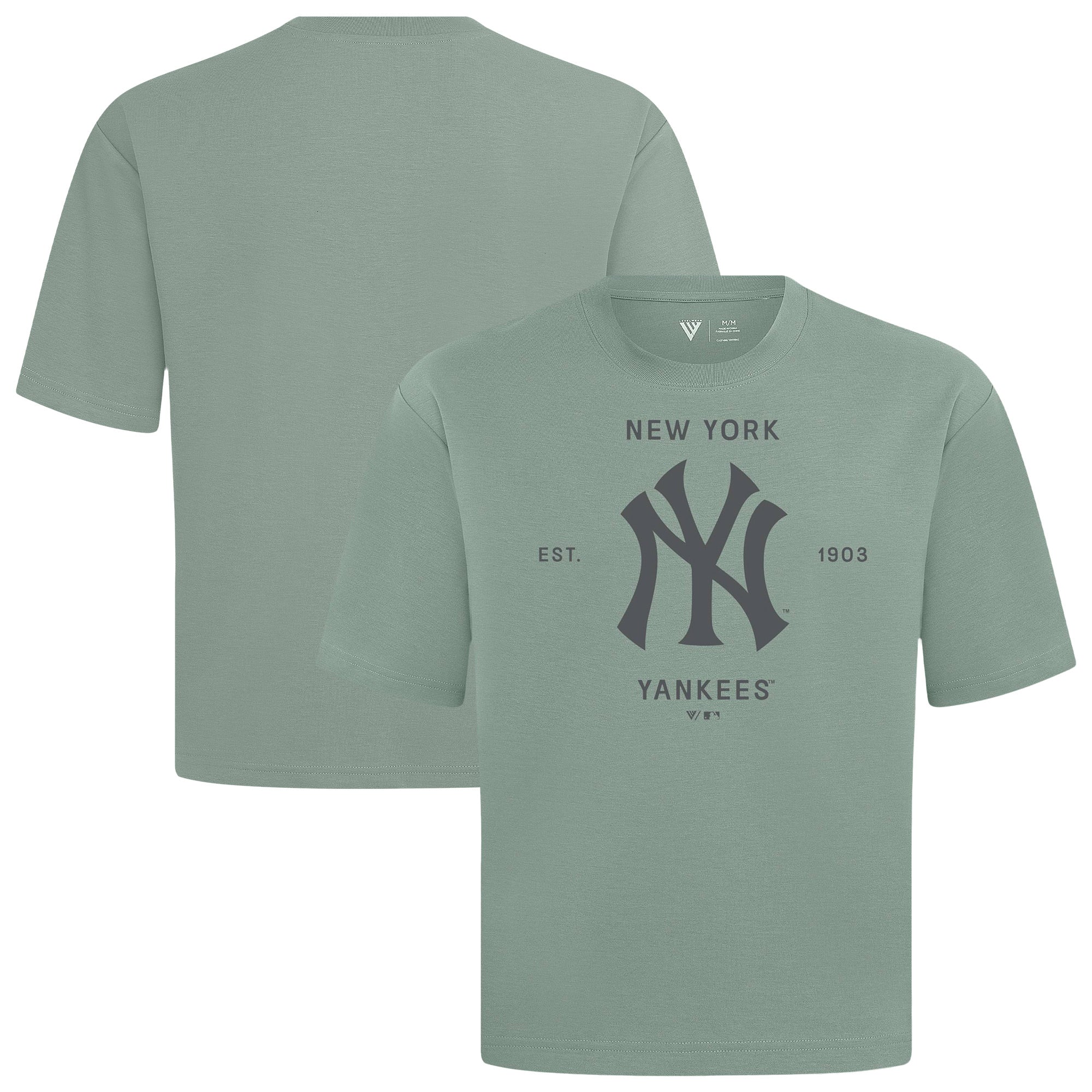 Men's Levelwear Green New York Yankees Crossway Oversized Luxe Signature Knit T-Shirt
