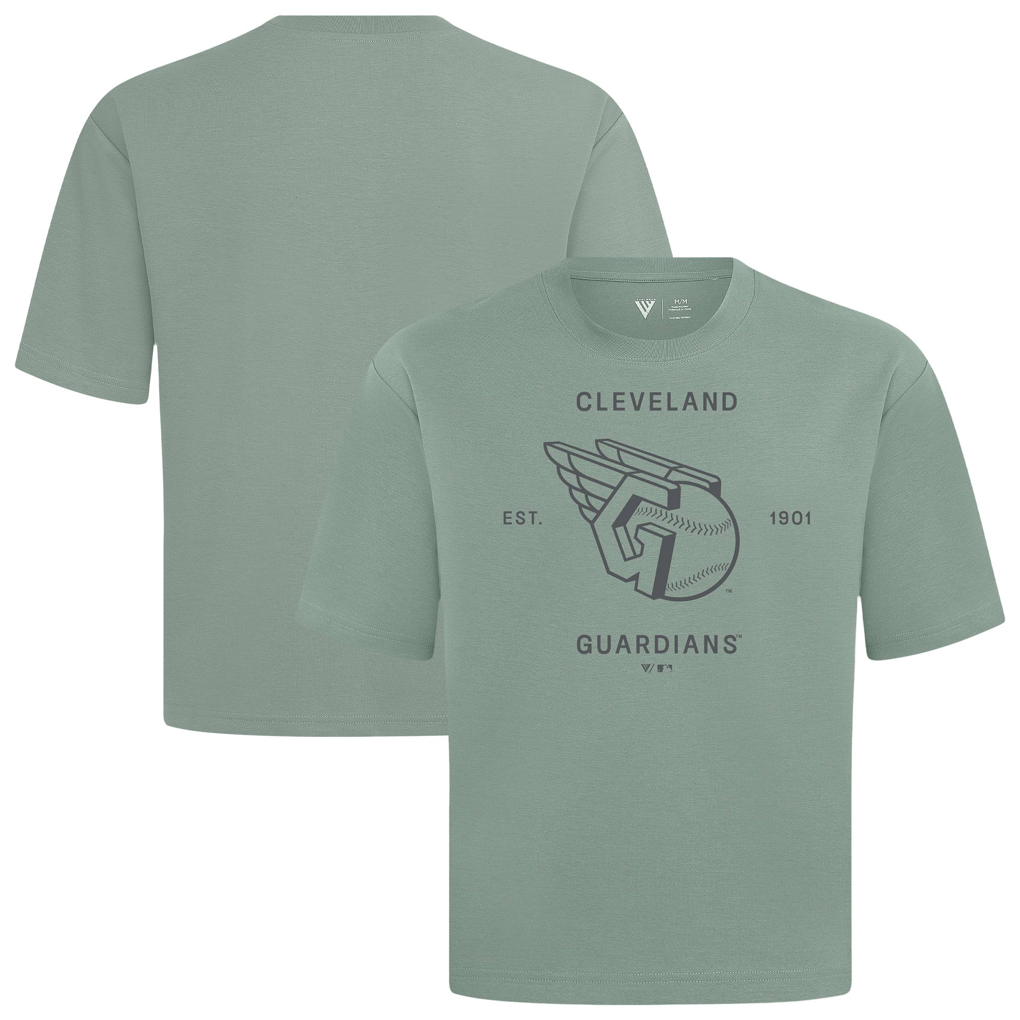 Men's Levelwear Green Cleveland Guardians Crossway Oversized Luxe Signature Knit T-Shirt