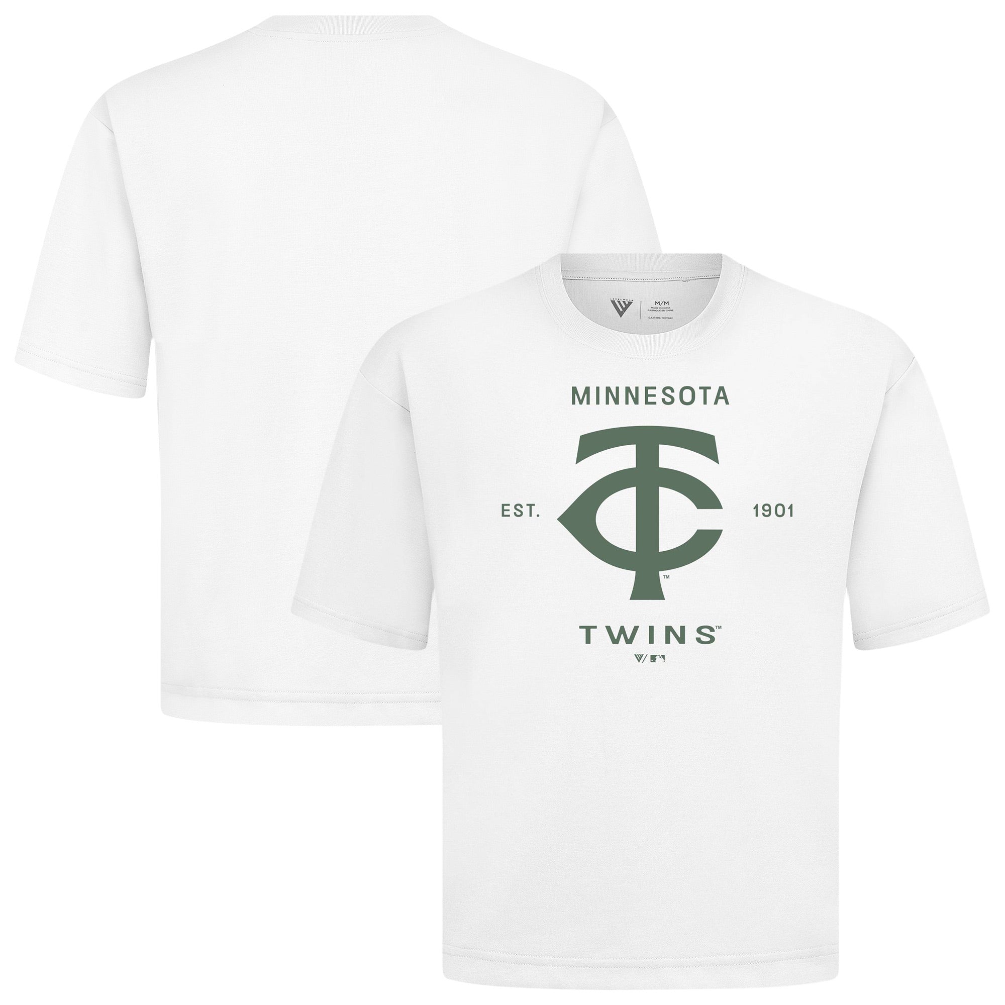Men's Levelwear White Minnesota Twins Crossway Oversized Luxe Signature Knit T-Shirt
