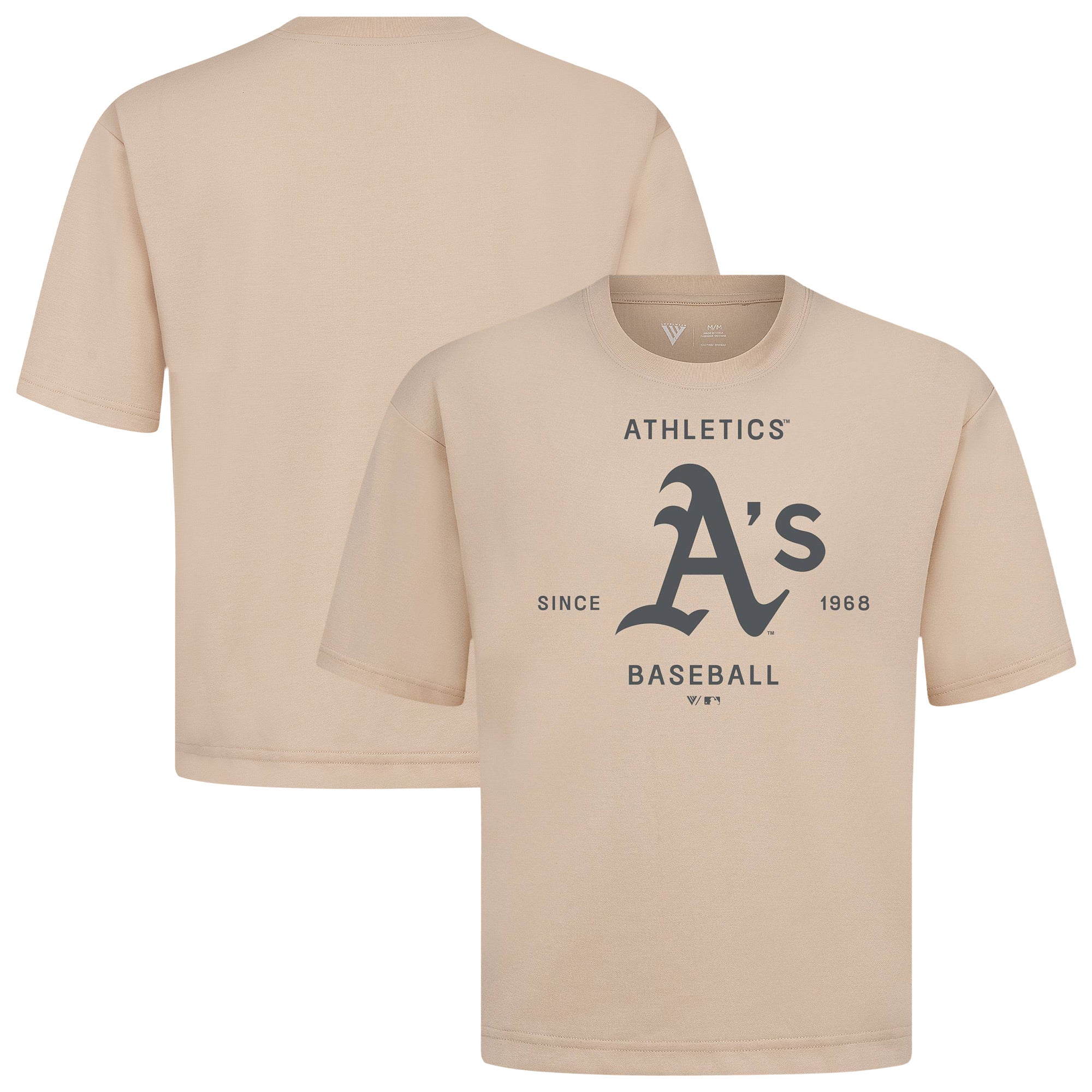 Men's Levelwear Khaki Athletics Crossway Oversized Luxe Signature Knit T-Shirt