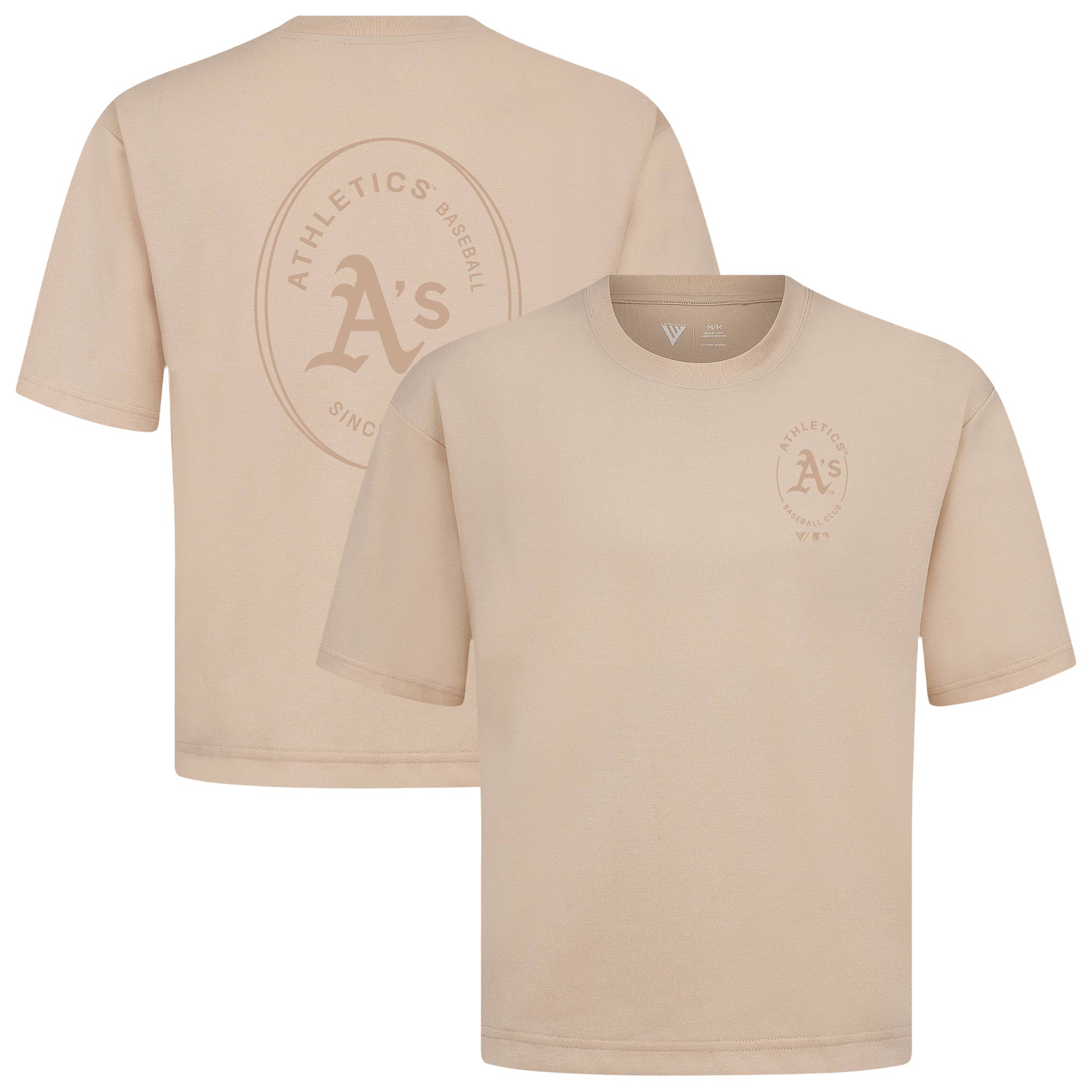Men's Levelwear Khaki Athletics Signet Oversized Luxe Signature Knit T-Shirt