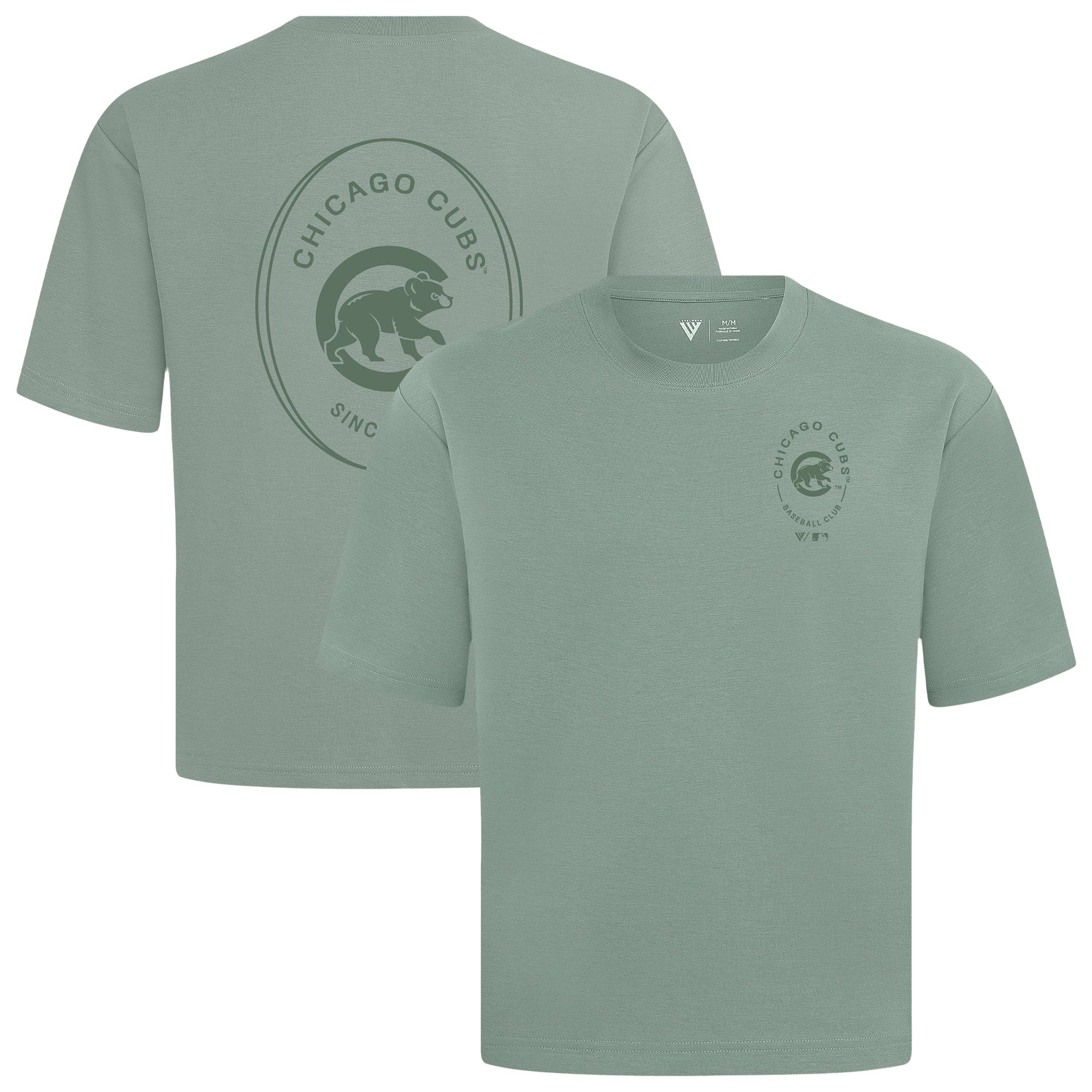 Men's Levelwear Green Chicago Cubs Signet Oversized Luxe Signature Knit T-Shirt