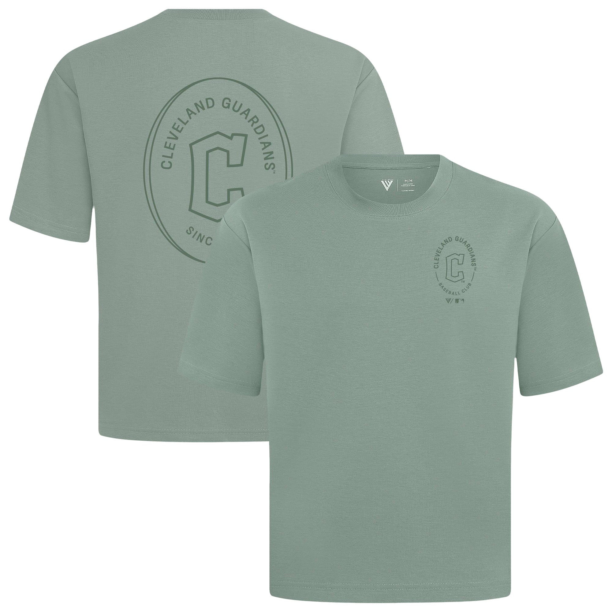 Men's Levelwear Green Cleveland Guardians Signet Oversized Luxe Signature Knit T-Shirt