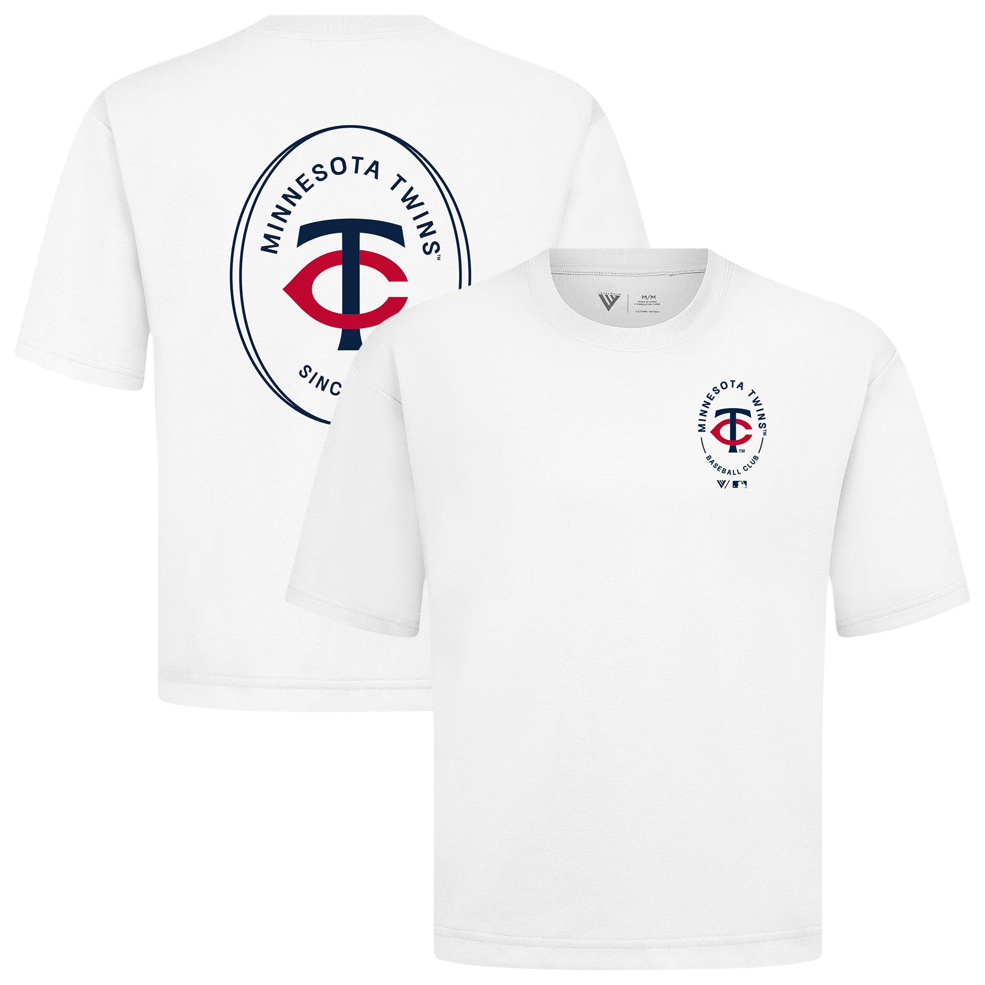 Men's Levelwear White Minnesota Twins Register Oversized Luxe Signature Knit T-Shirt